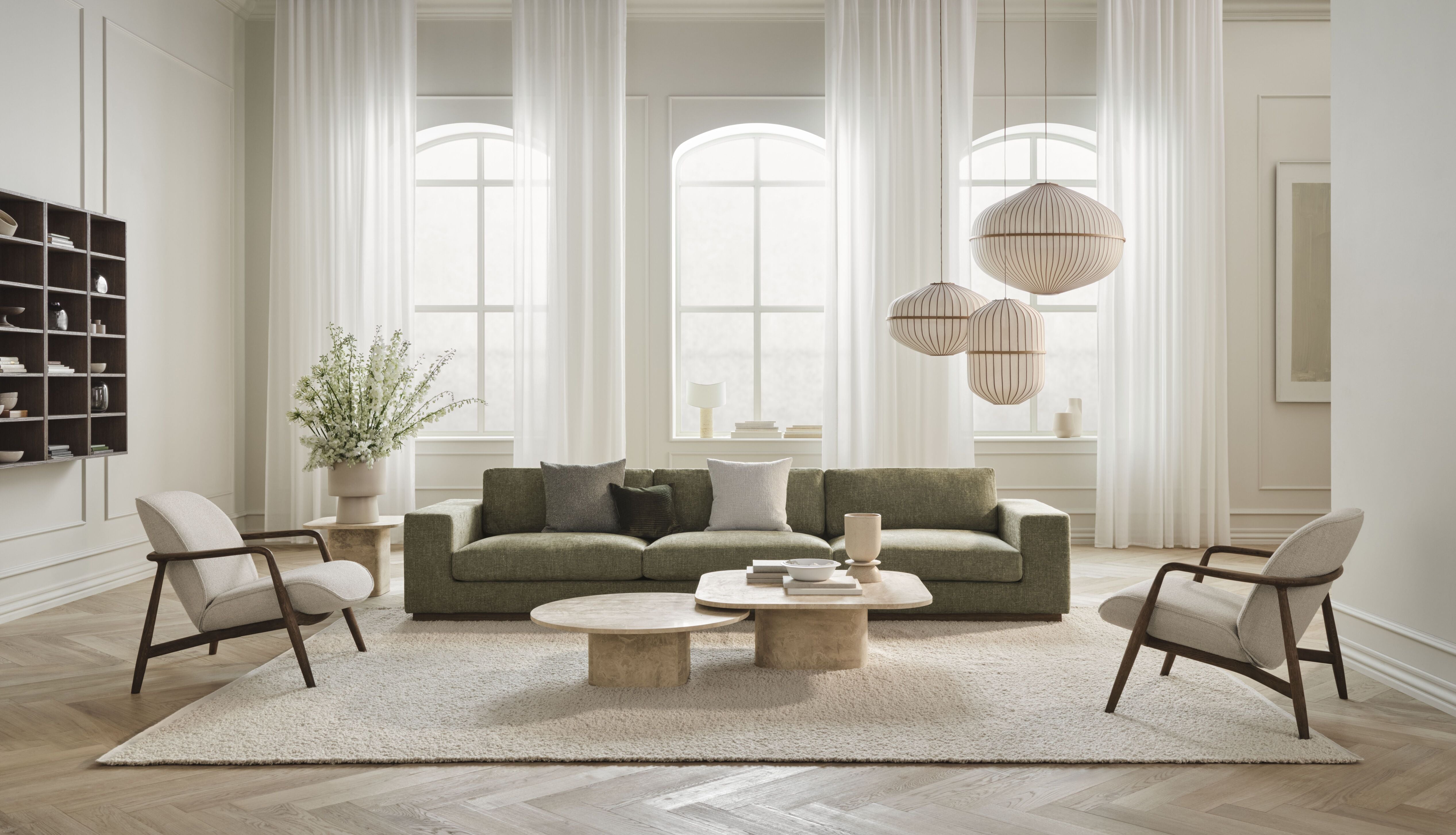 Lucén beige hanging lamp