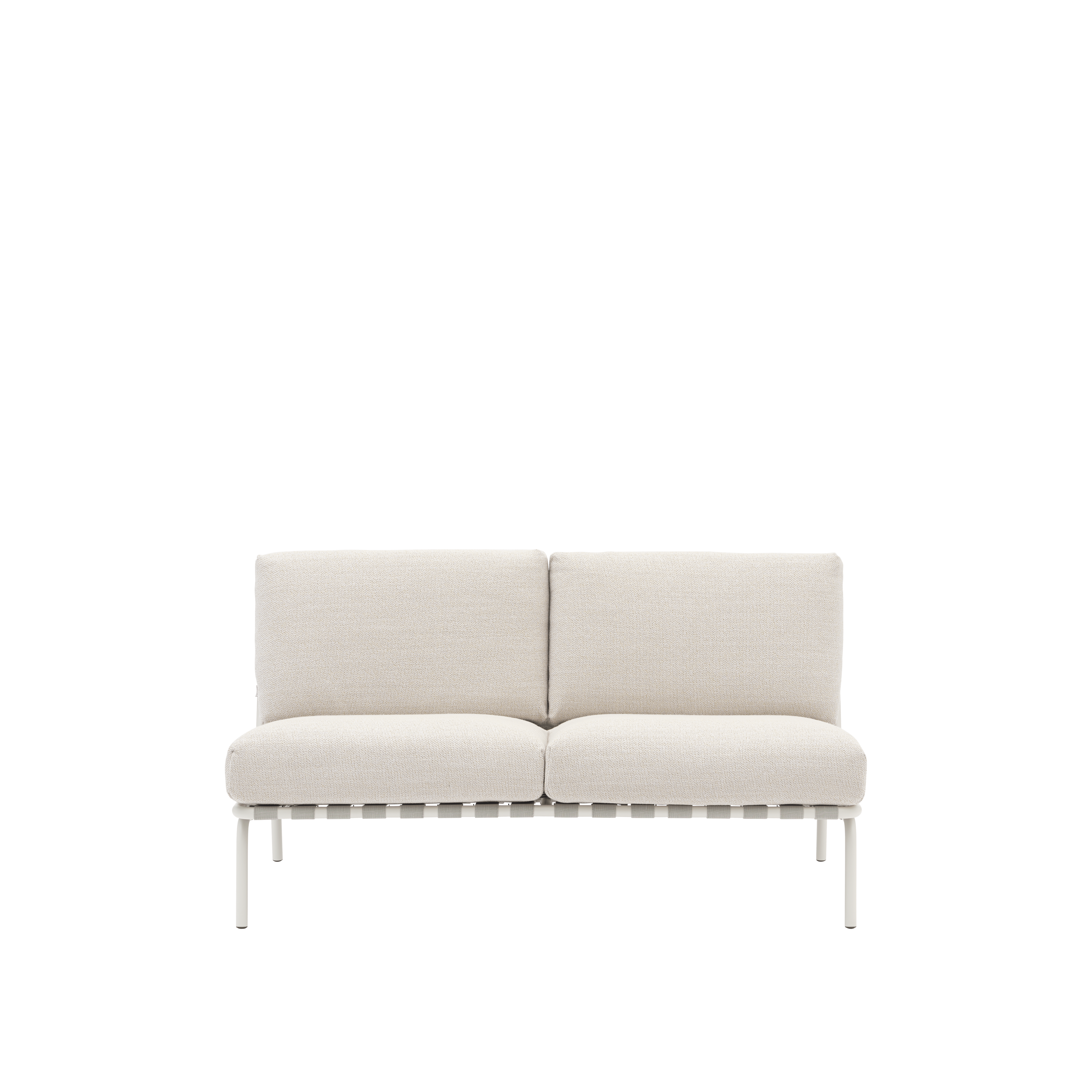 Sofa vonkajšia 2-miestna SETTLE svetlosivá so sivým podstavcom