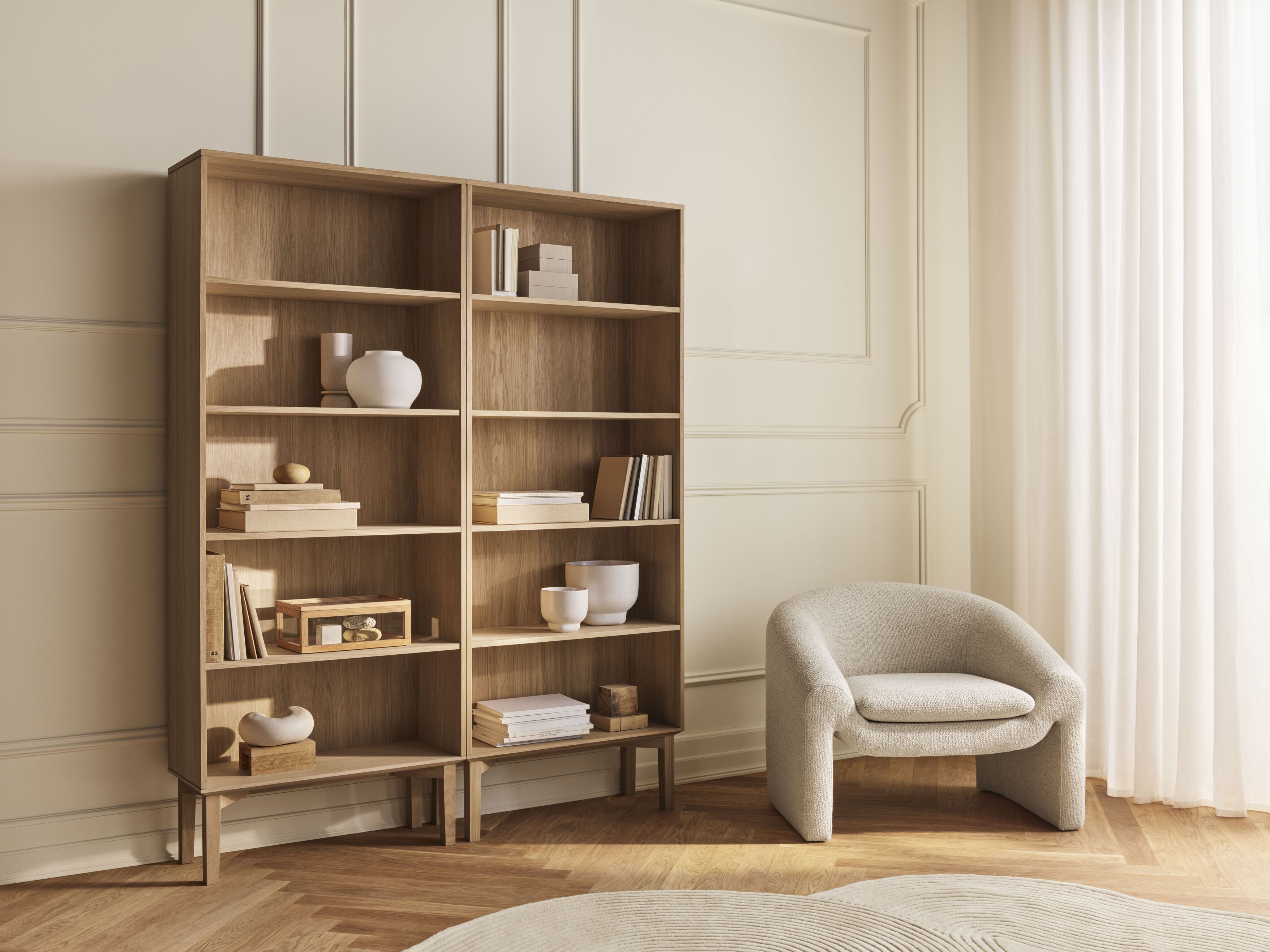 Regál SILENT z dubového dreva