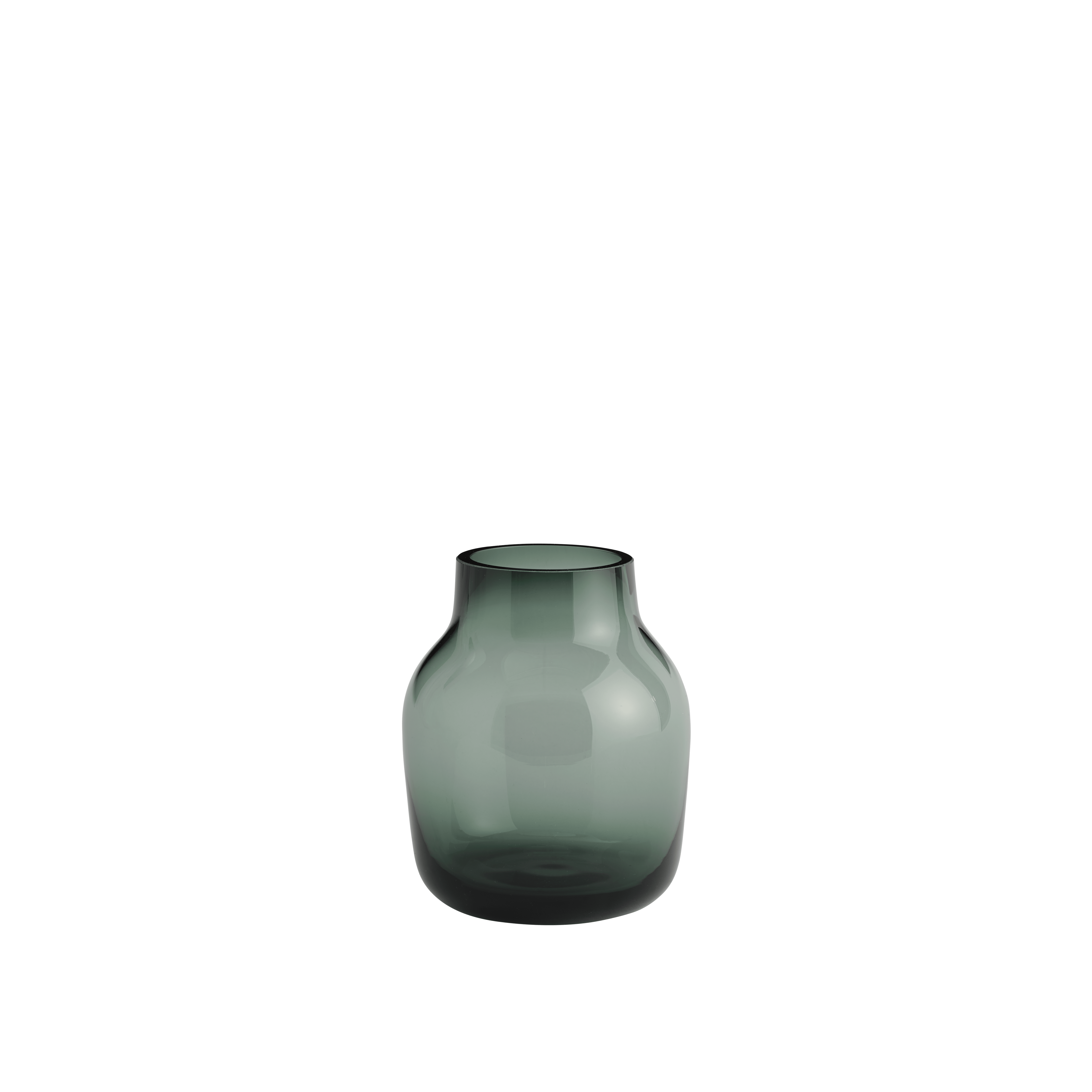 Sklenený váza SILENT tmavozelená