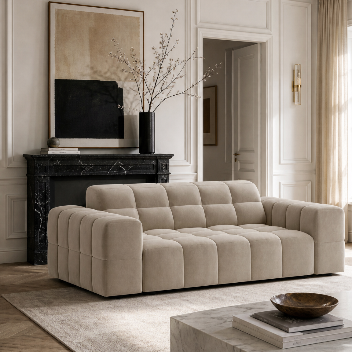 Sofa 2-osobová JENNIFER olivový szenil