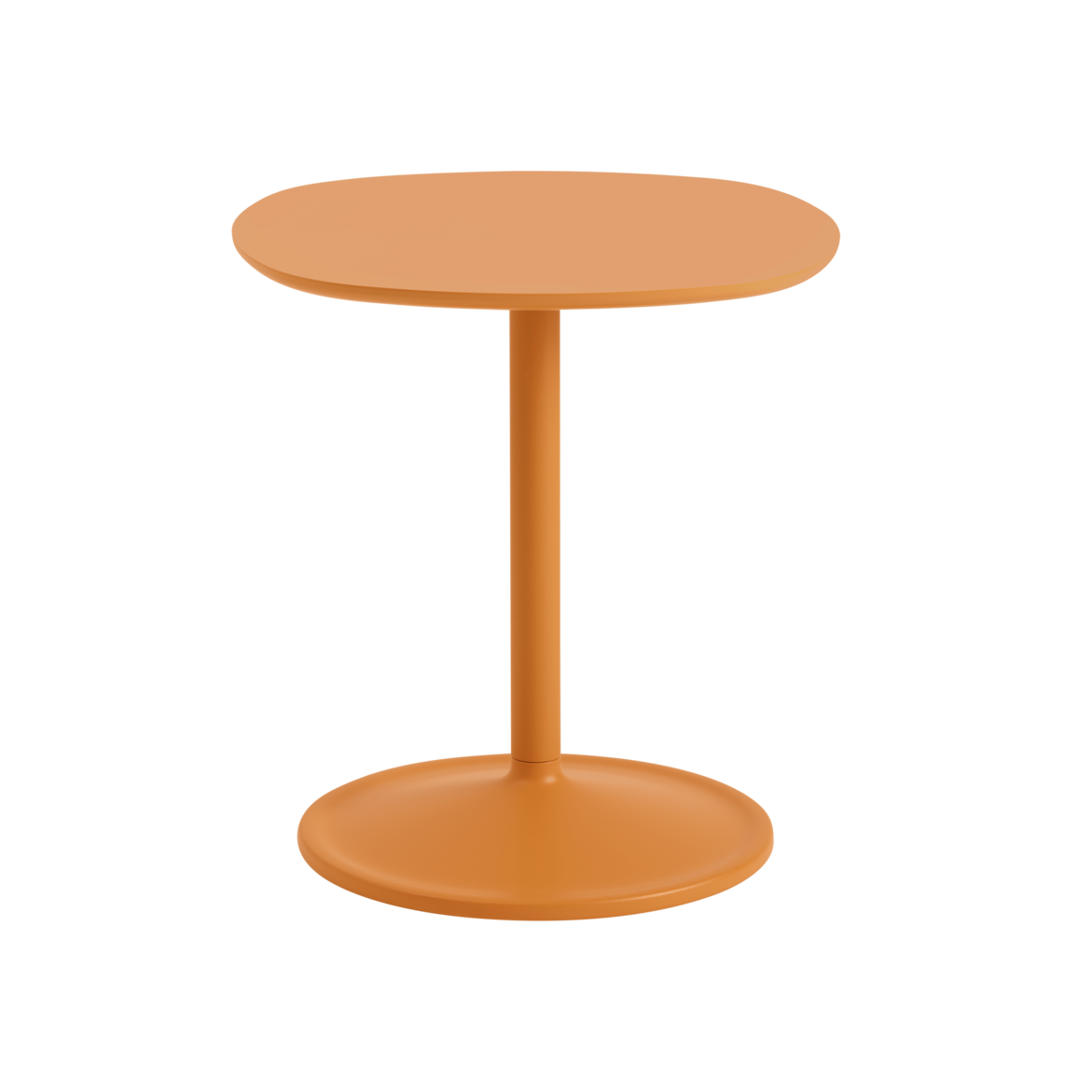Štvorcový bočný stolík SOFT oranžový