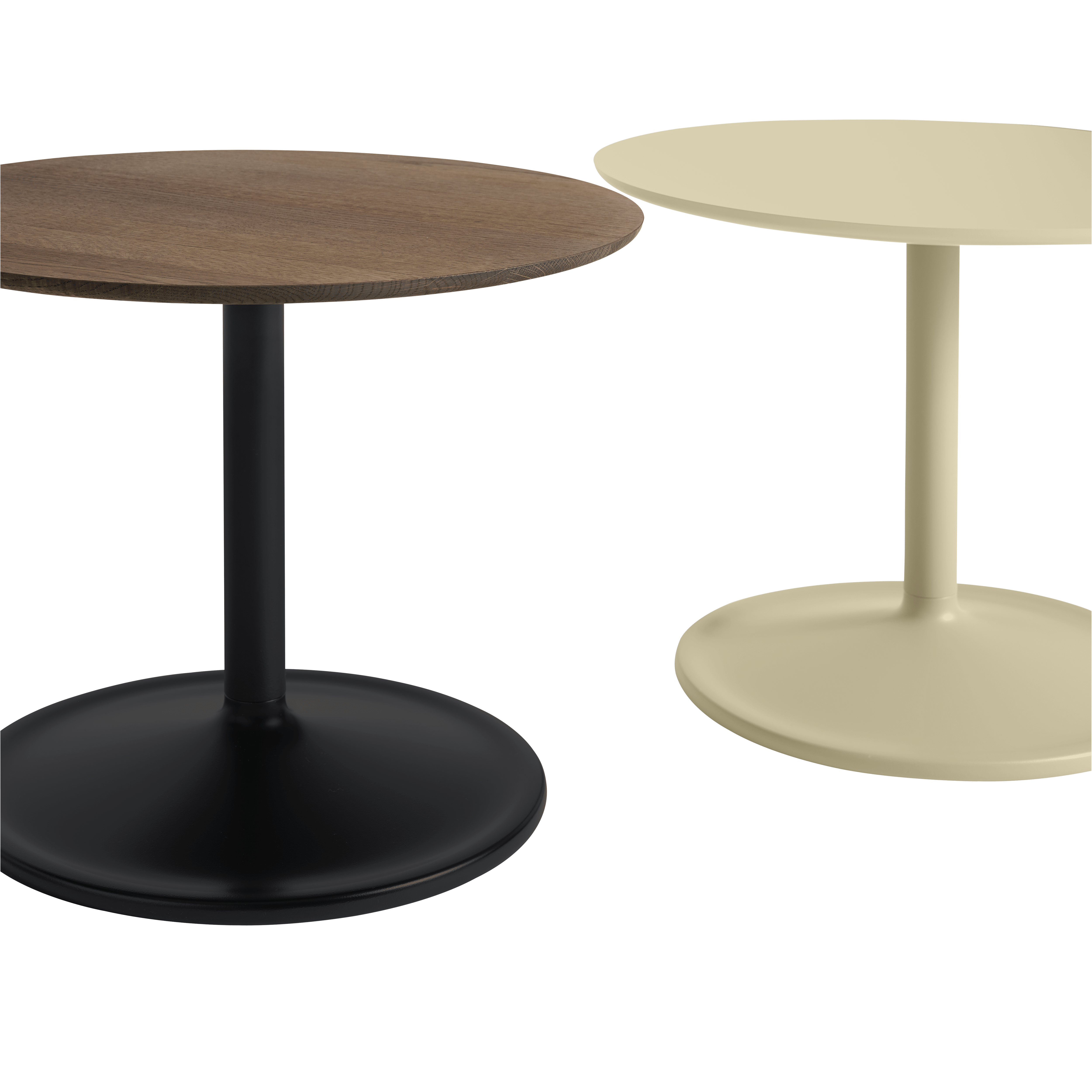 SOFT Side Table dark oak wood with black base