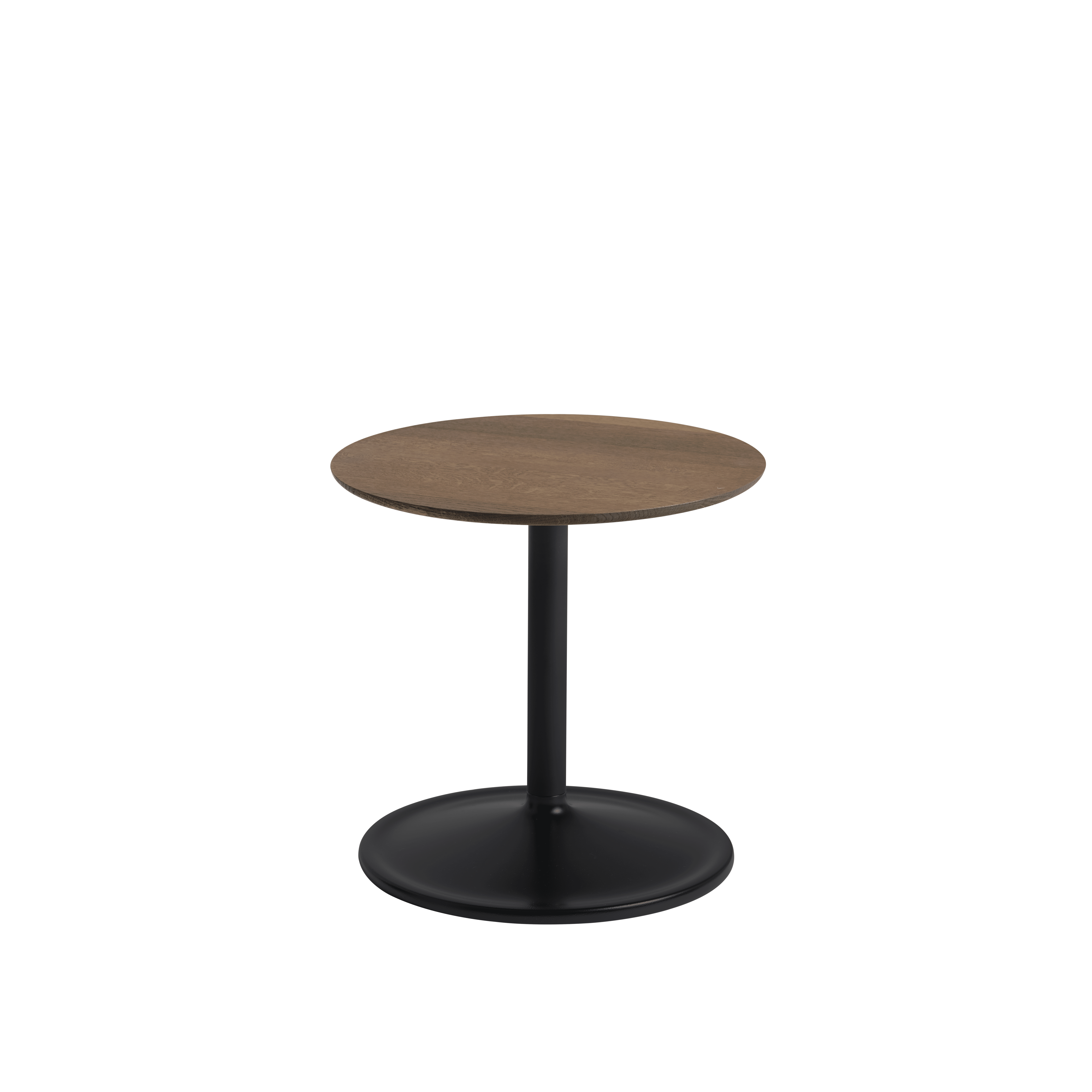 SOFT Side Table dark oak wood with black base