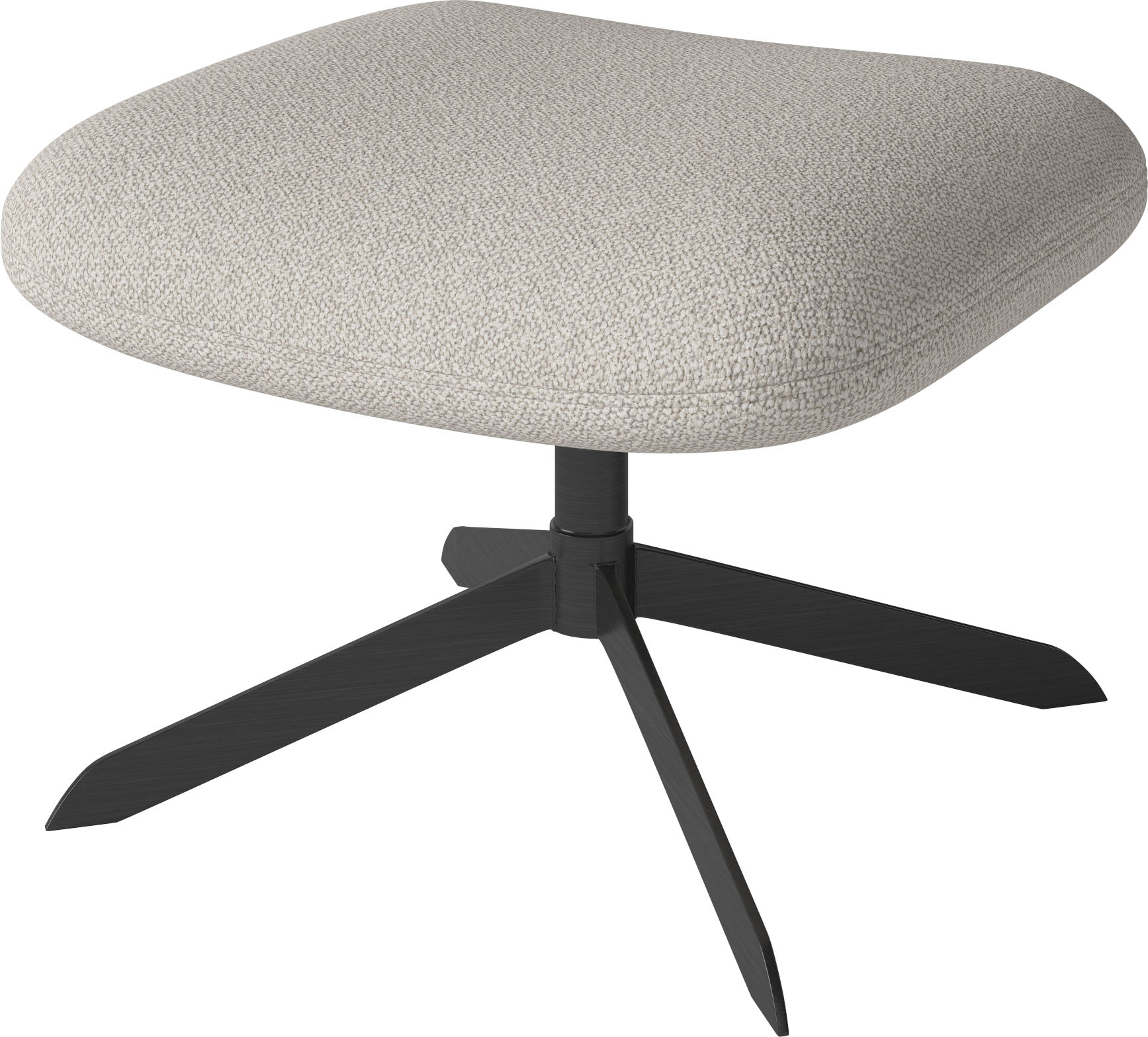 Upholstered footstorm Solo black base