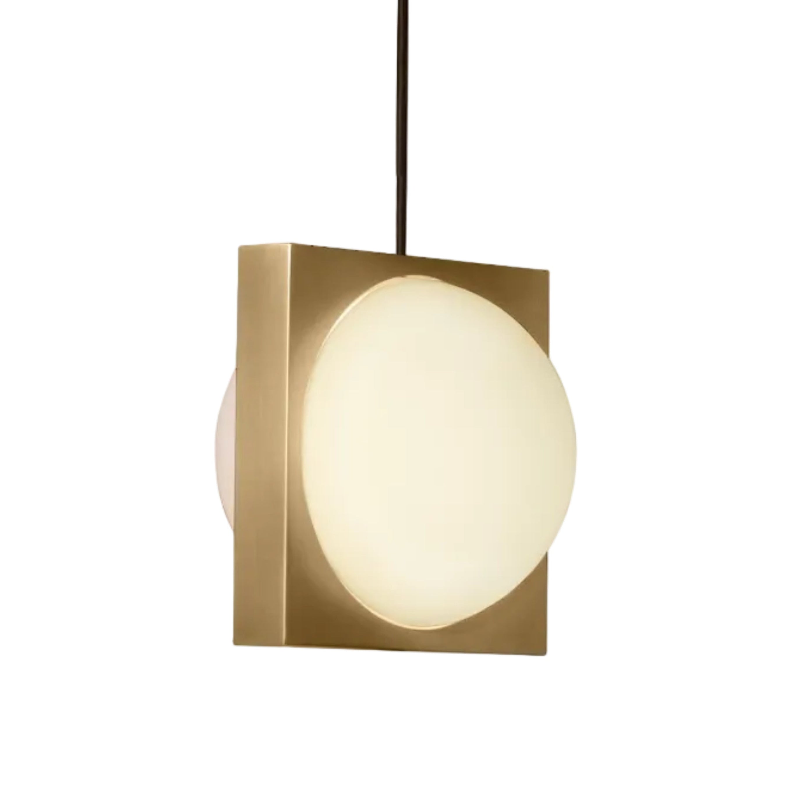 Lampa visiacá SOLSTICE s opálovým tienidlo a mosadzou