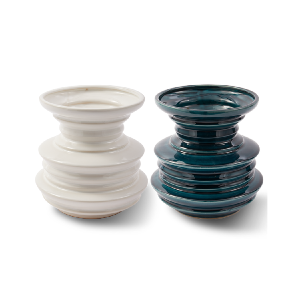 Váza STACKED PLATES biela