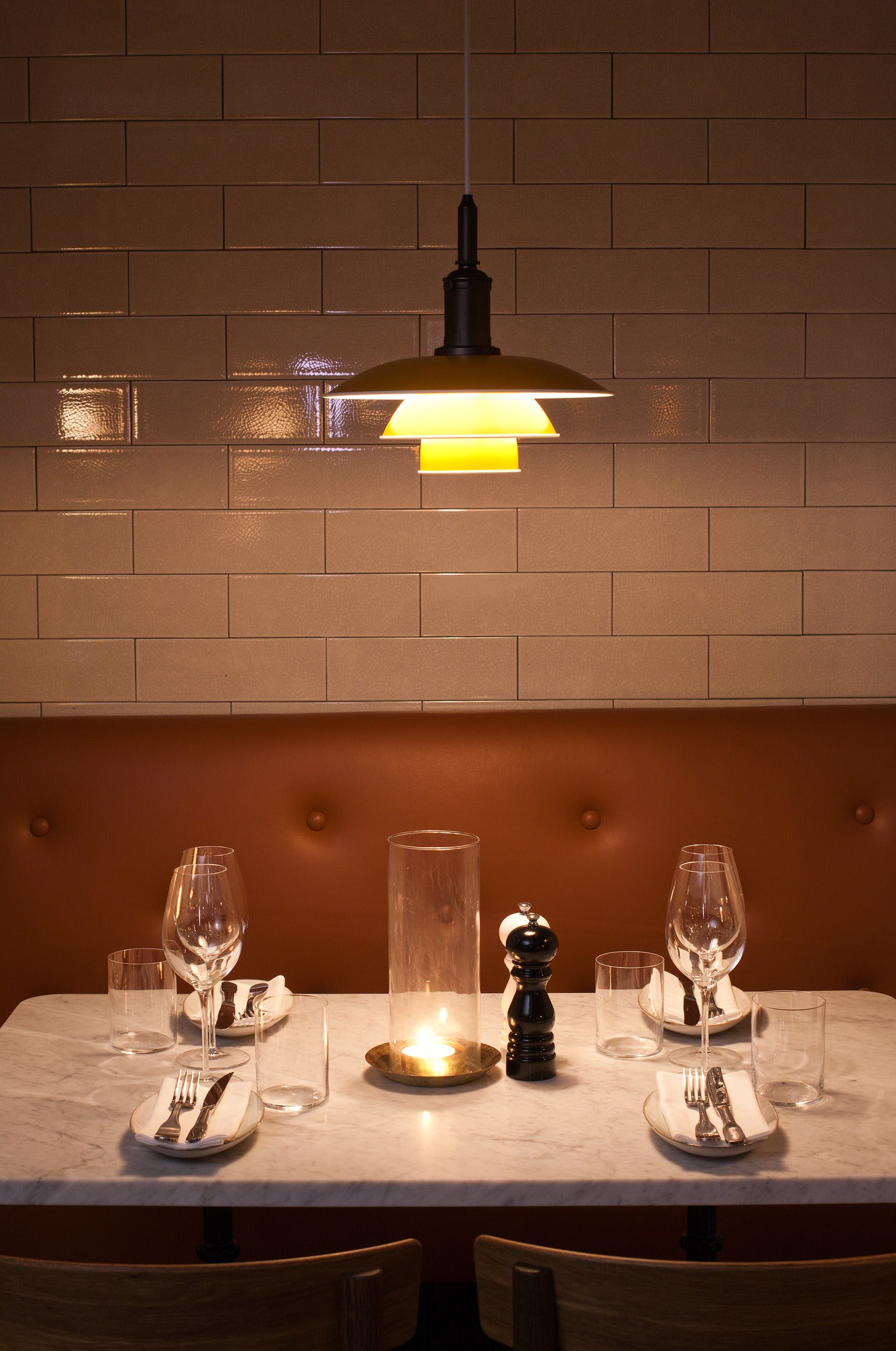 PH 3½-3 METAL yellow pendant lamp