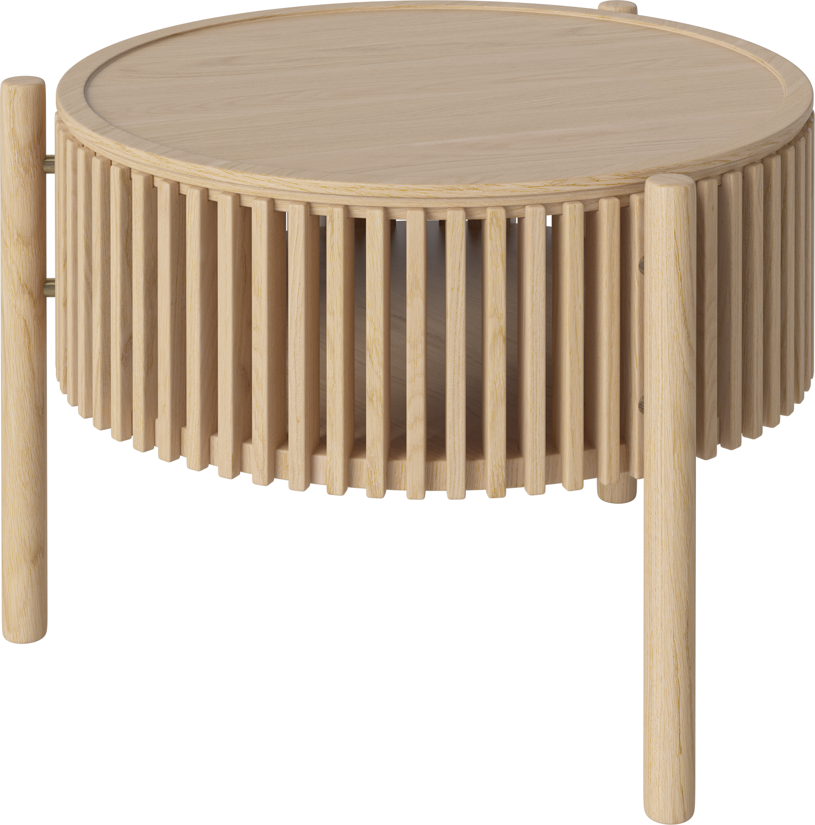 Kávový stolík STORY bielené dubové drevo