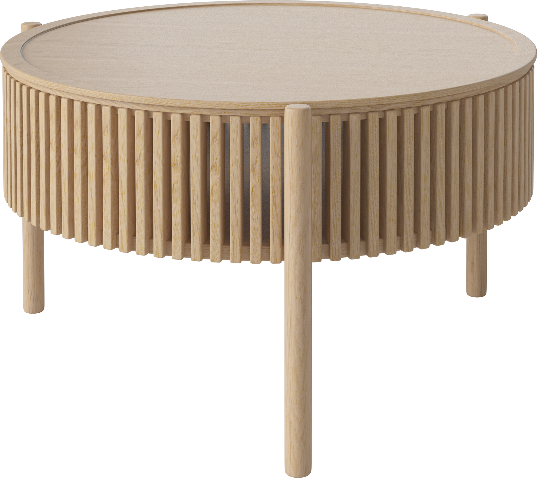 Kávový stolík STORY bielené dubové drevo