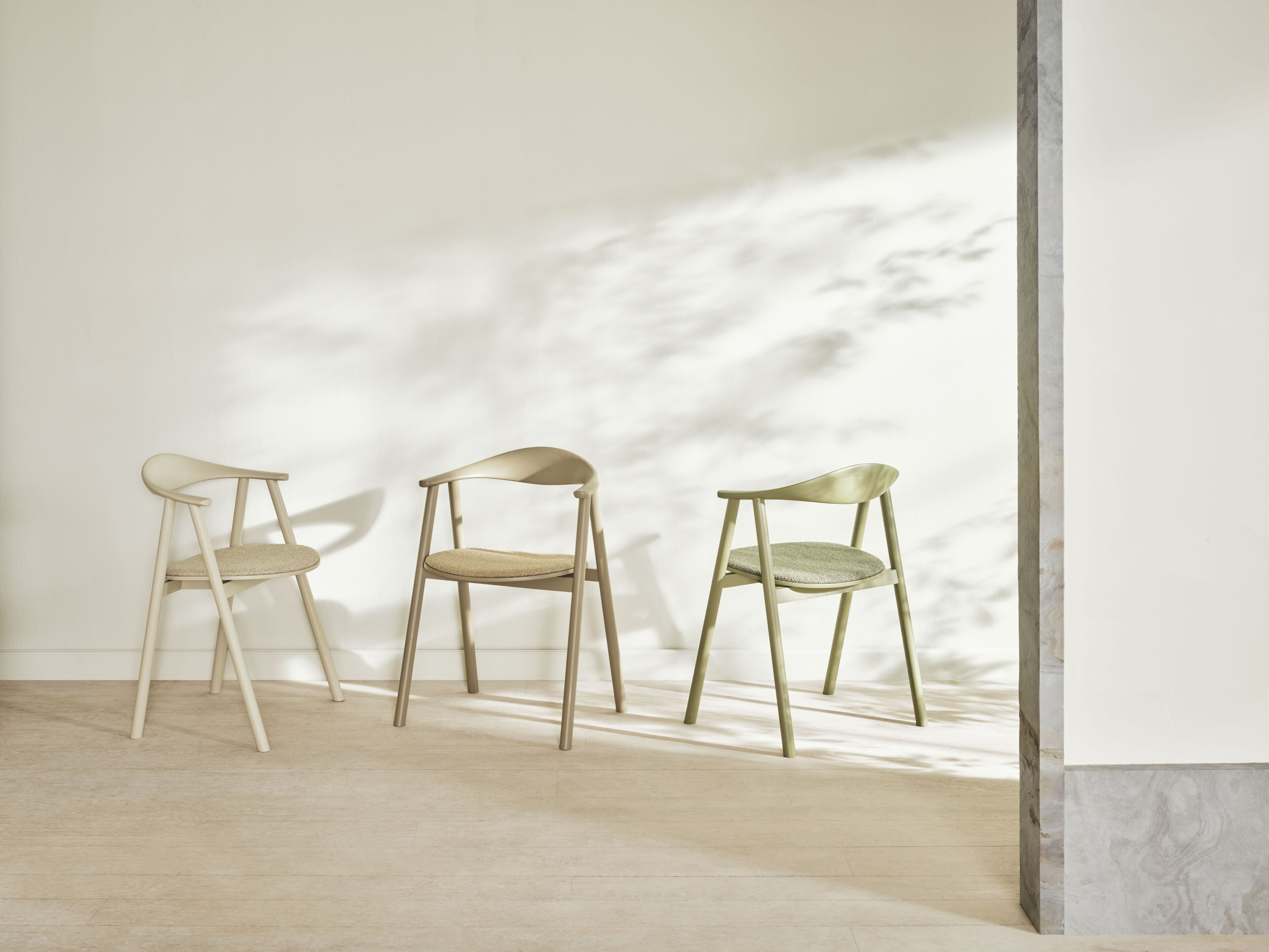 Chair swing wood dyed green