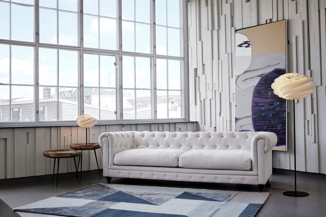 Floor lamp MODEL 331 SWIRL white with black base