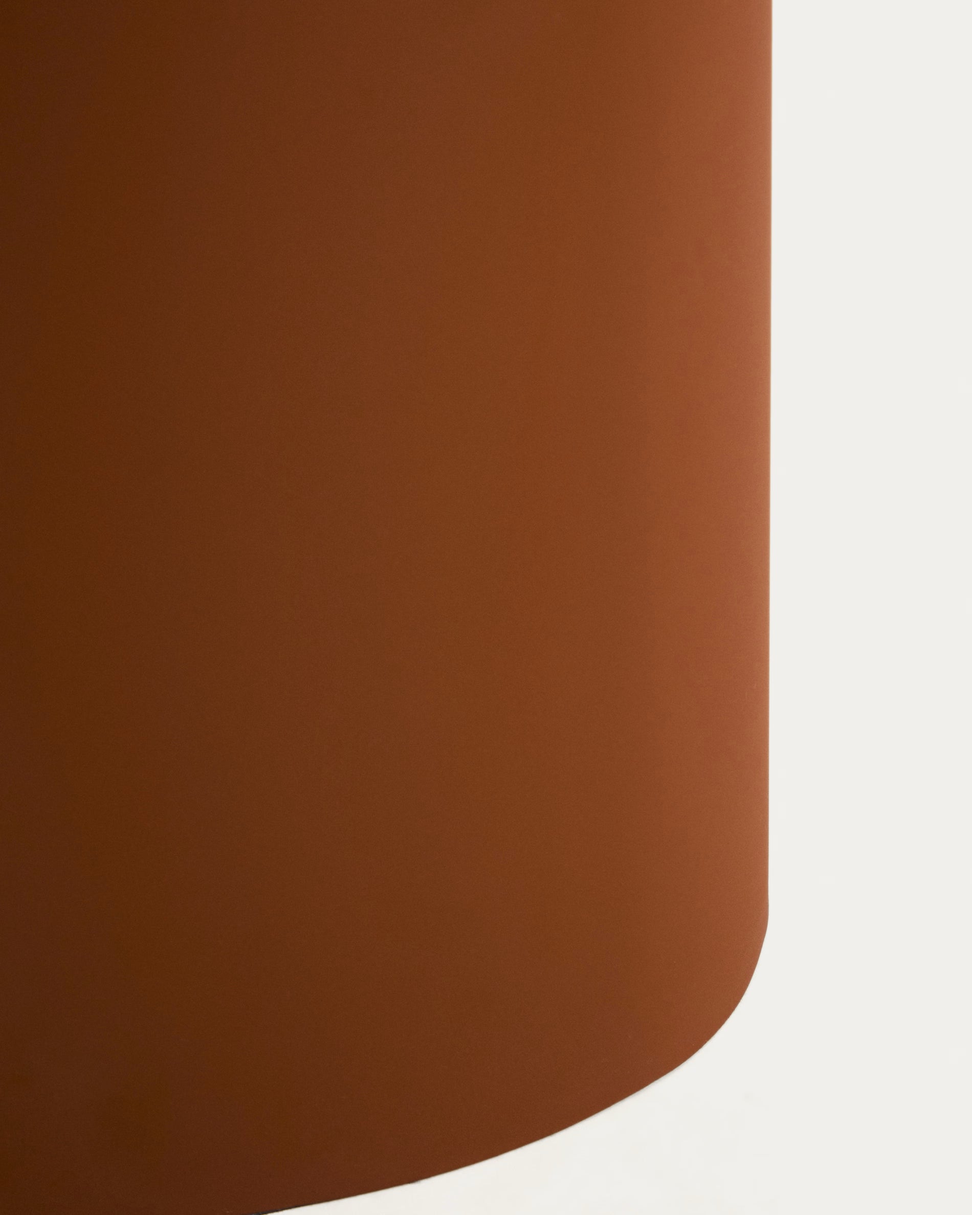 OLIR Side Table with Glass Top and Brown Base