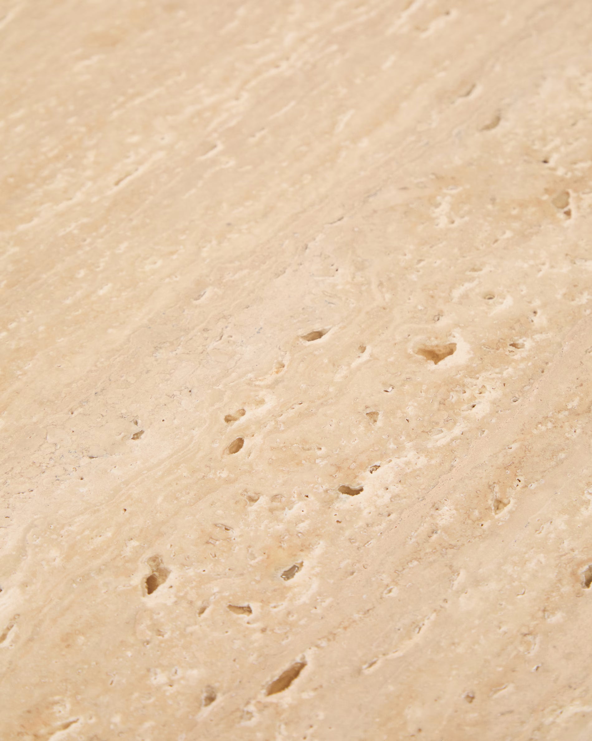 PIRITA Coffee Table in Travertine with Wooden Base
