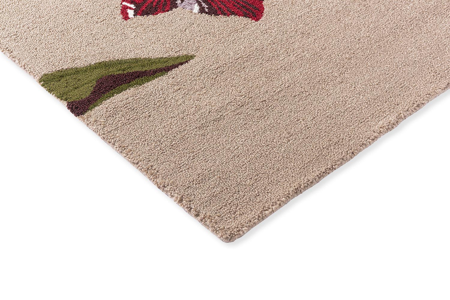 Outdoor rug Botanical Tulip Burgundy beige