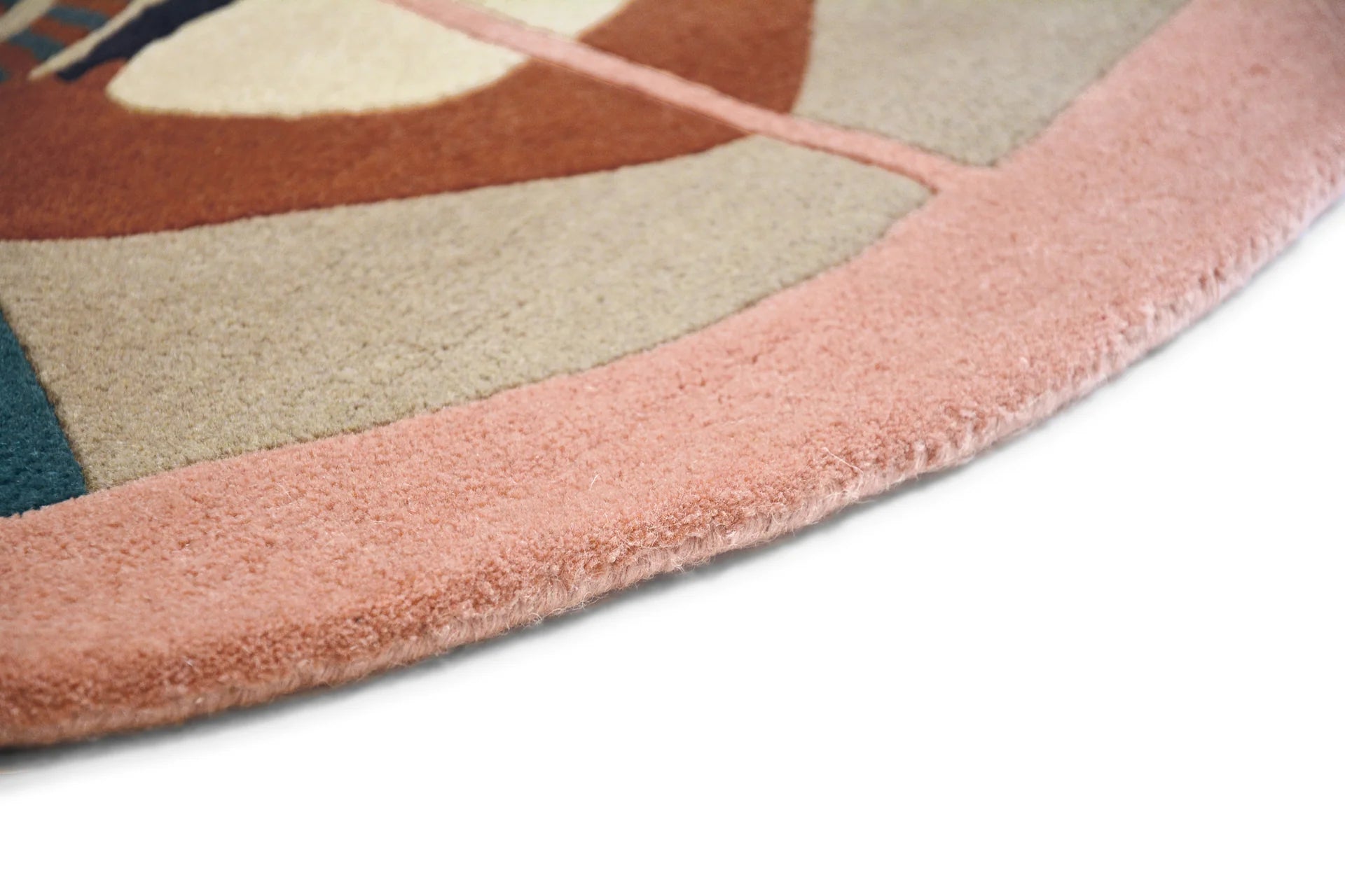 Kruhový koberec ZODIAC LEO hnedo-ružový