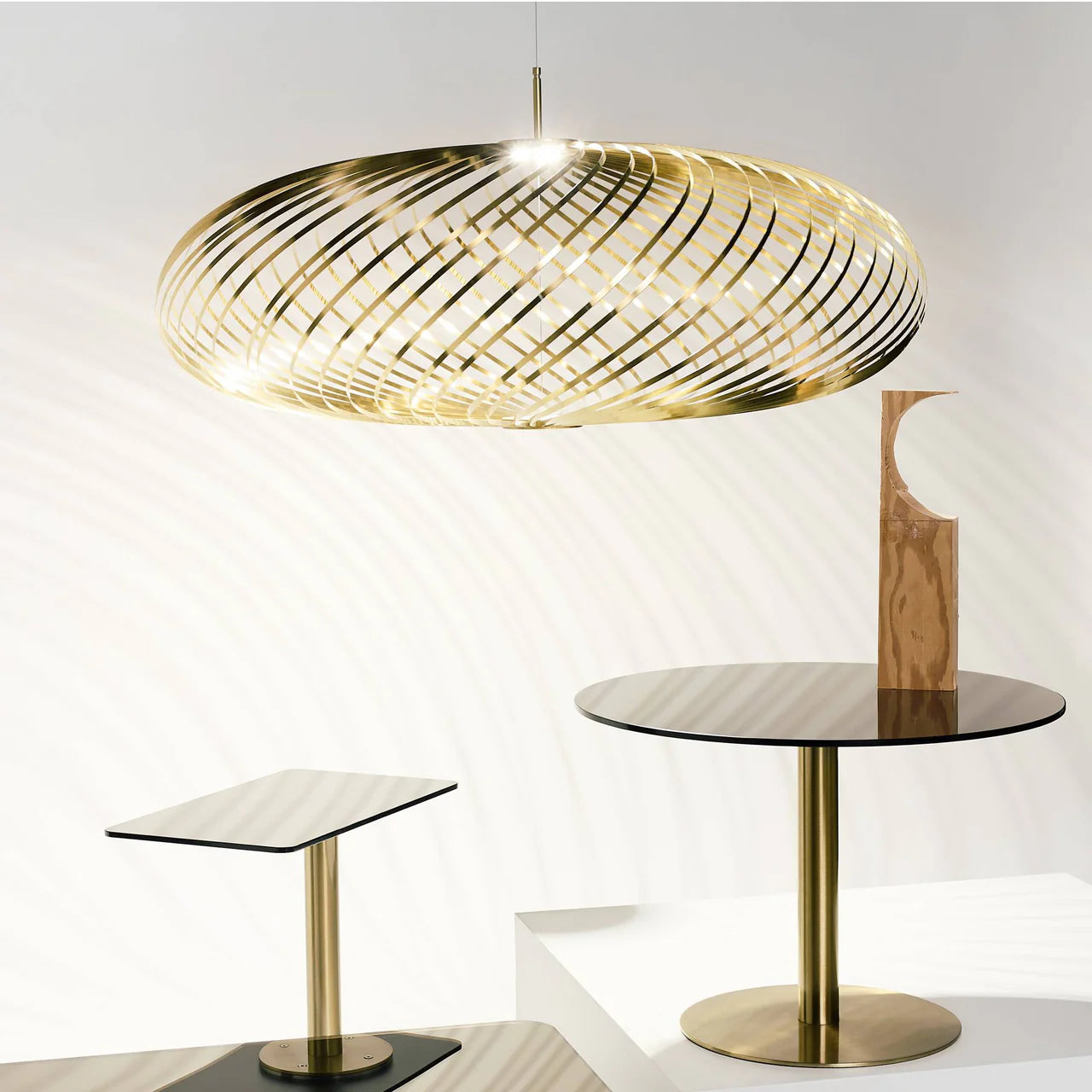 Round Side Table Flash brass base