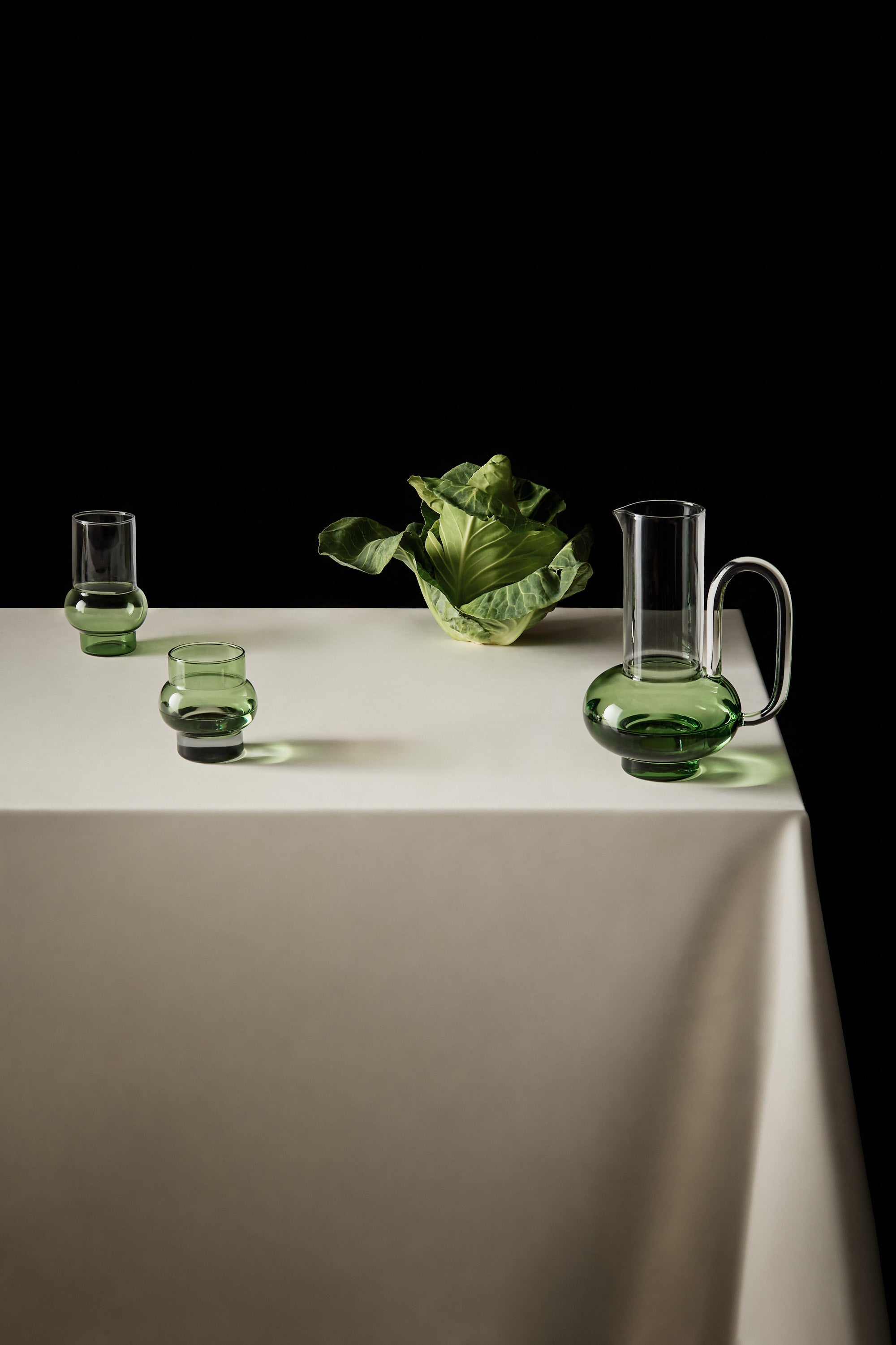 Džbán BUMP zelené sklo