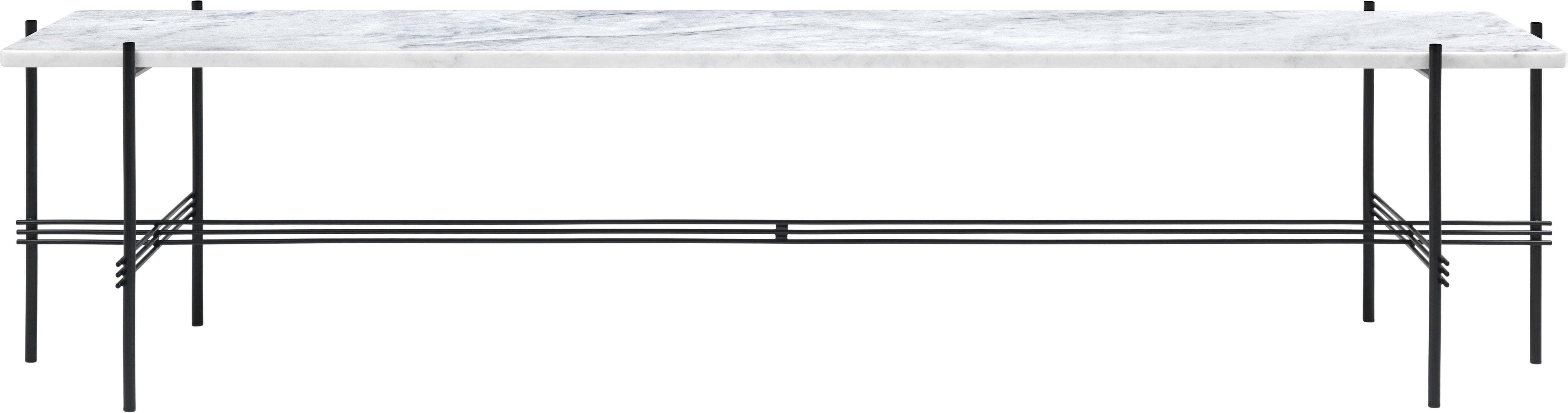 TS console white marble with black base