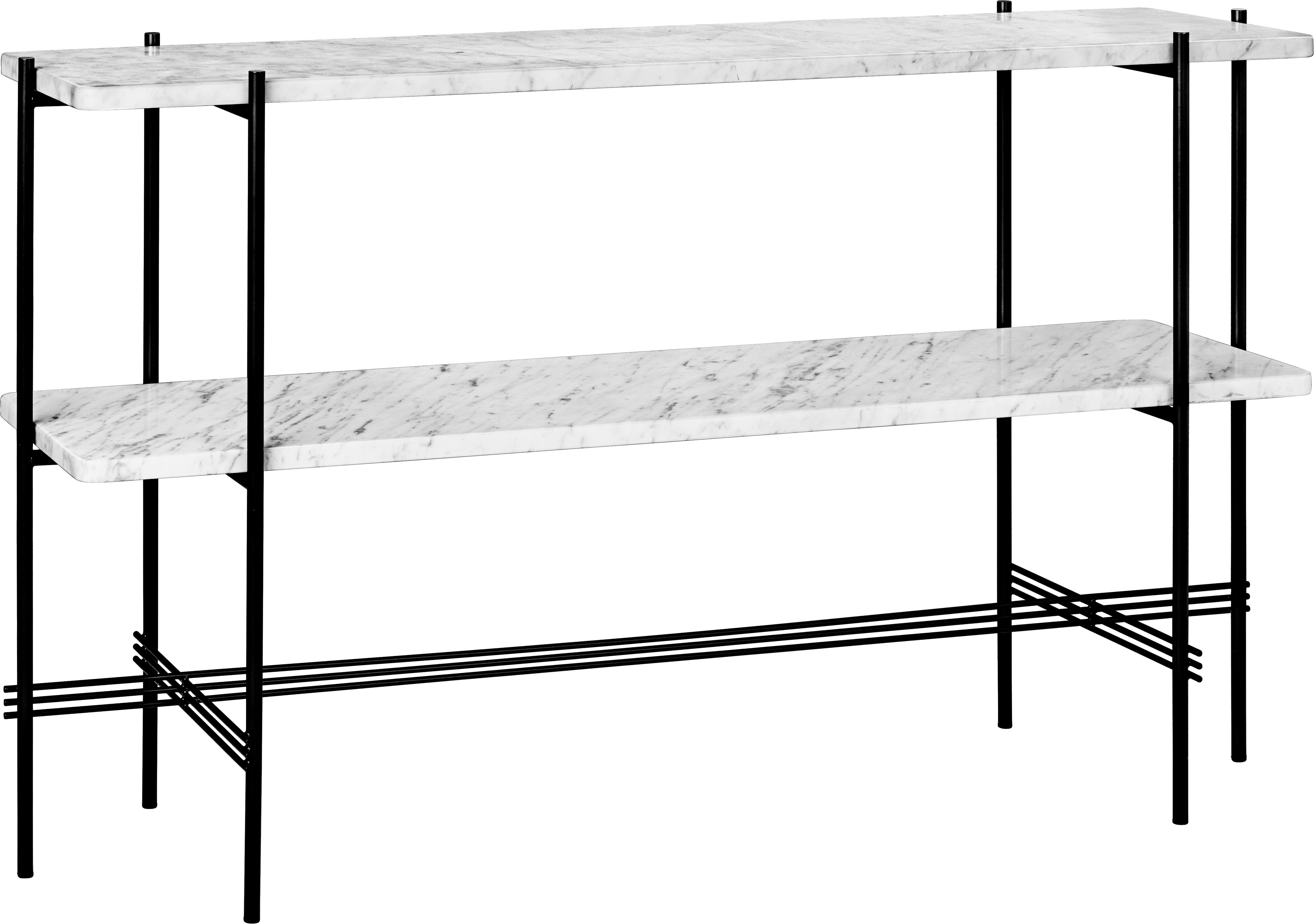 TS console white marble with black base