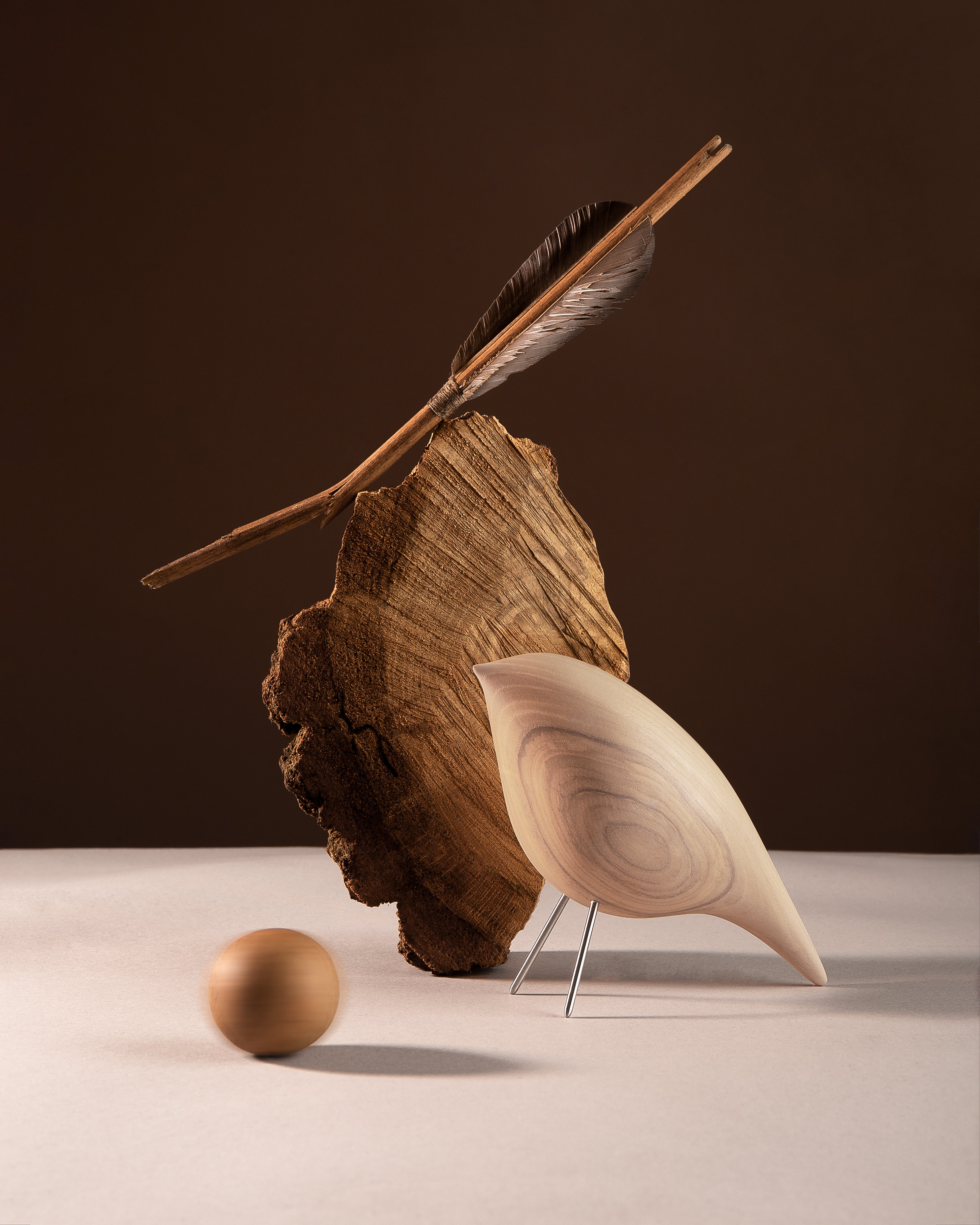 Figúrka dekoratívna TWEETY DECORATIVE BIRD prírodný jaseň