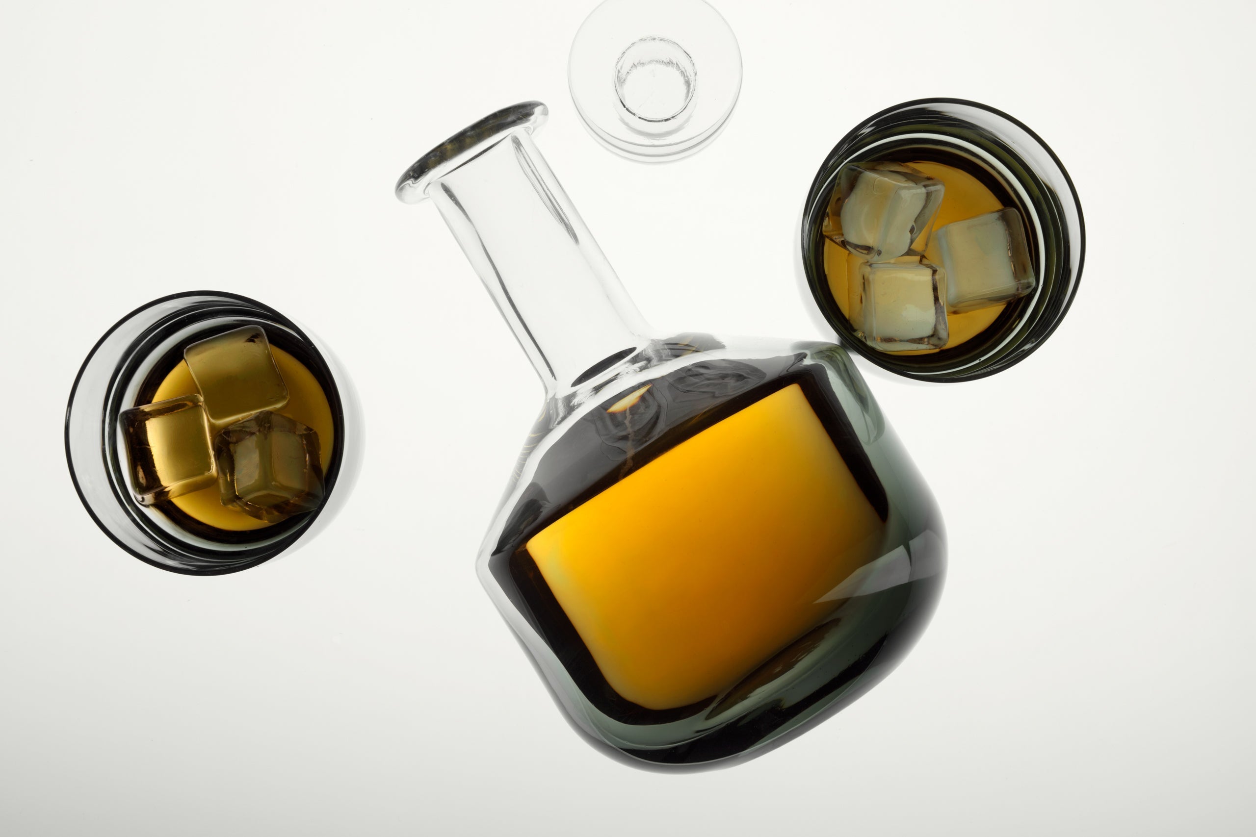 Carafe tank black inflatable glass