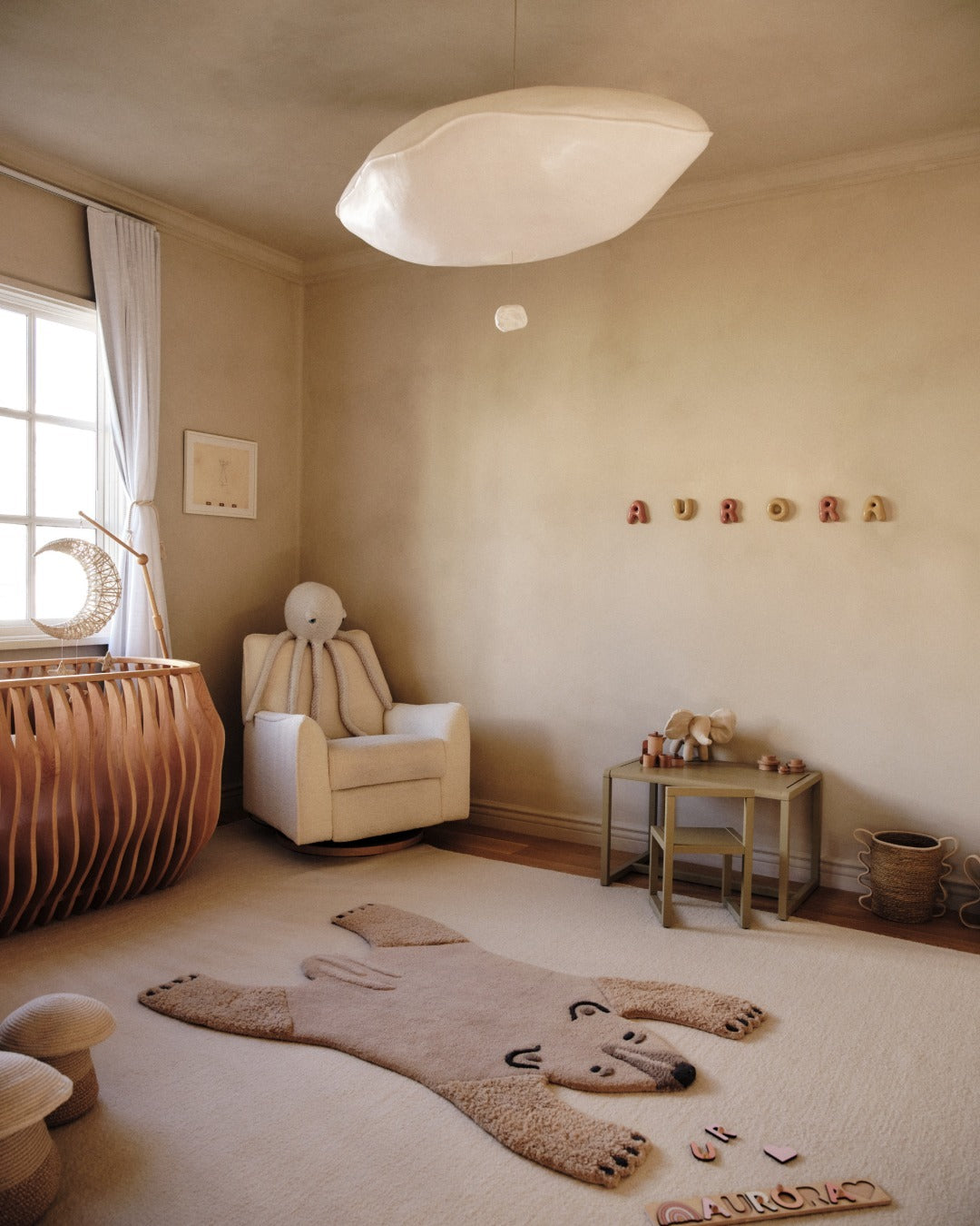 Decorative rug POLAR BEAR beige