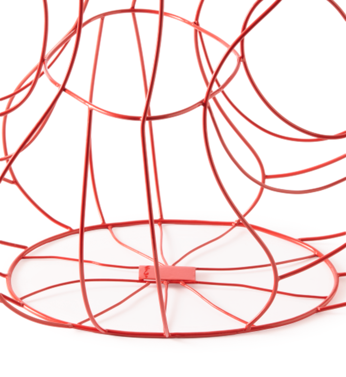 THREE EARS FRAME coral red vase