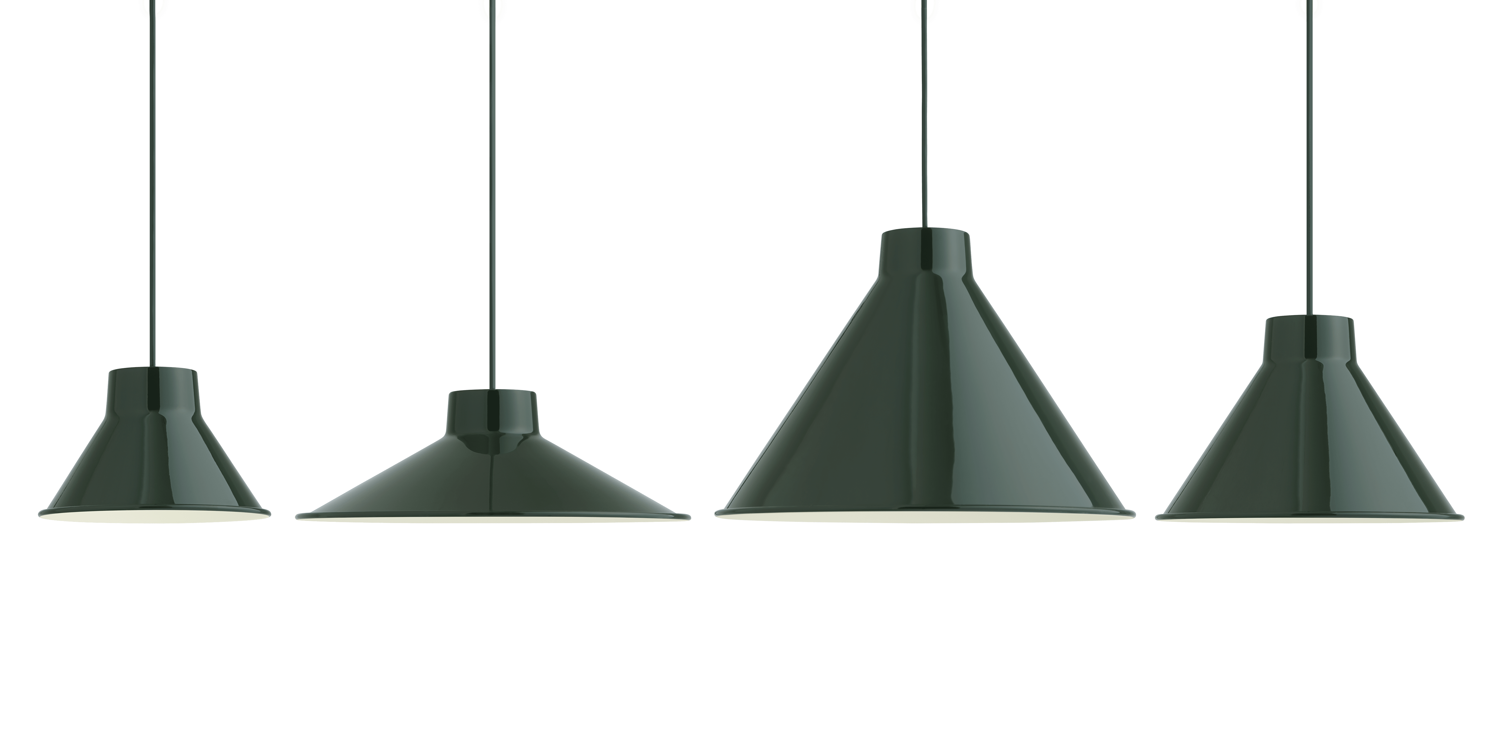 Závesná lampa TOP tmavozelená