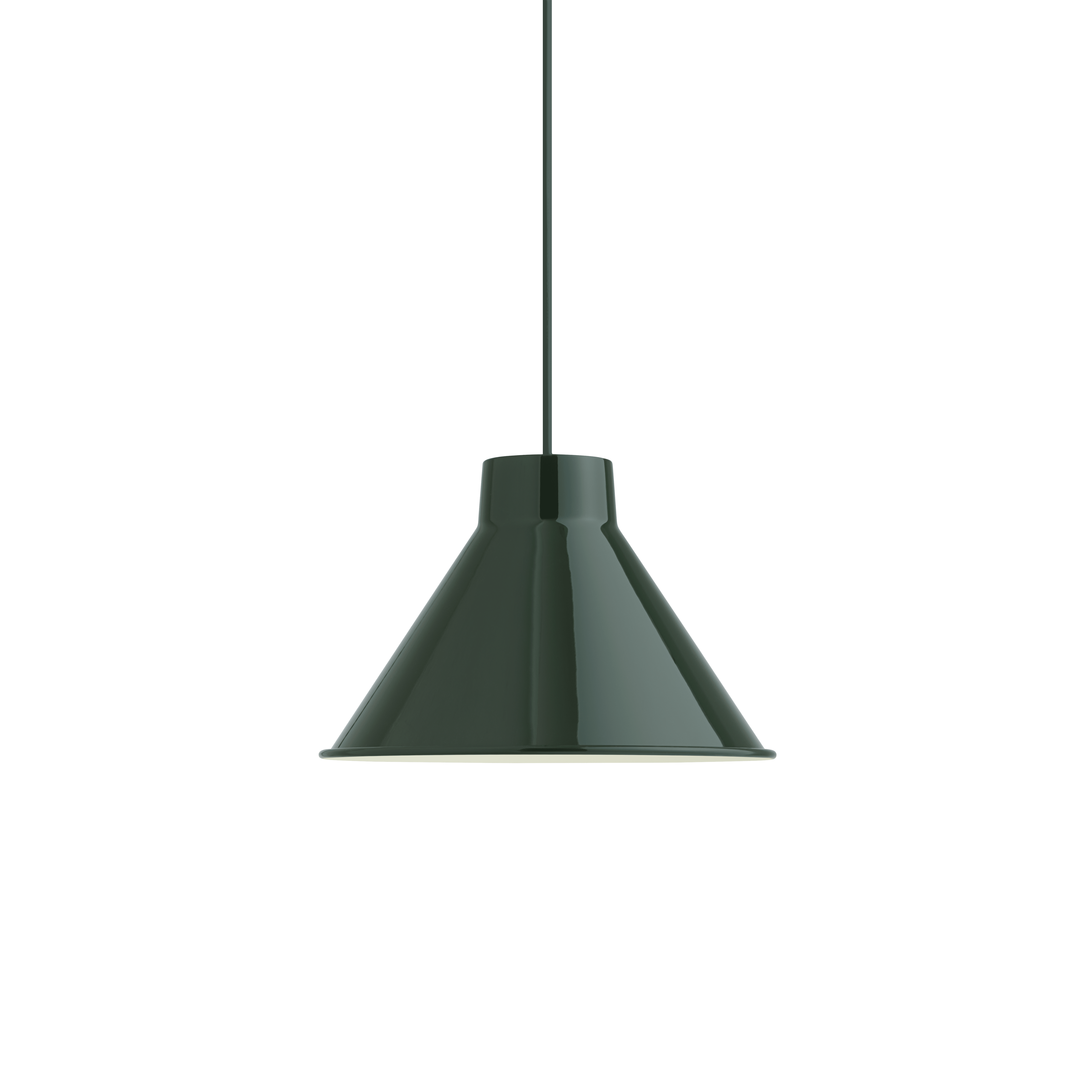 Závesná lampa TOP tmavozelená