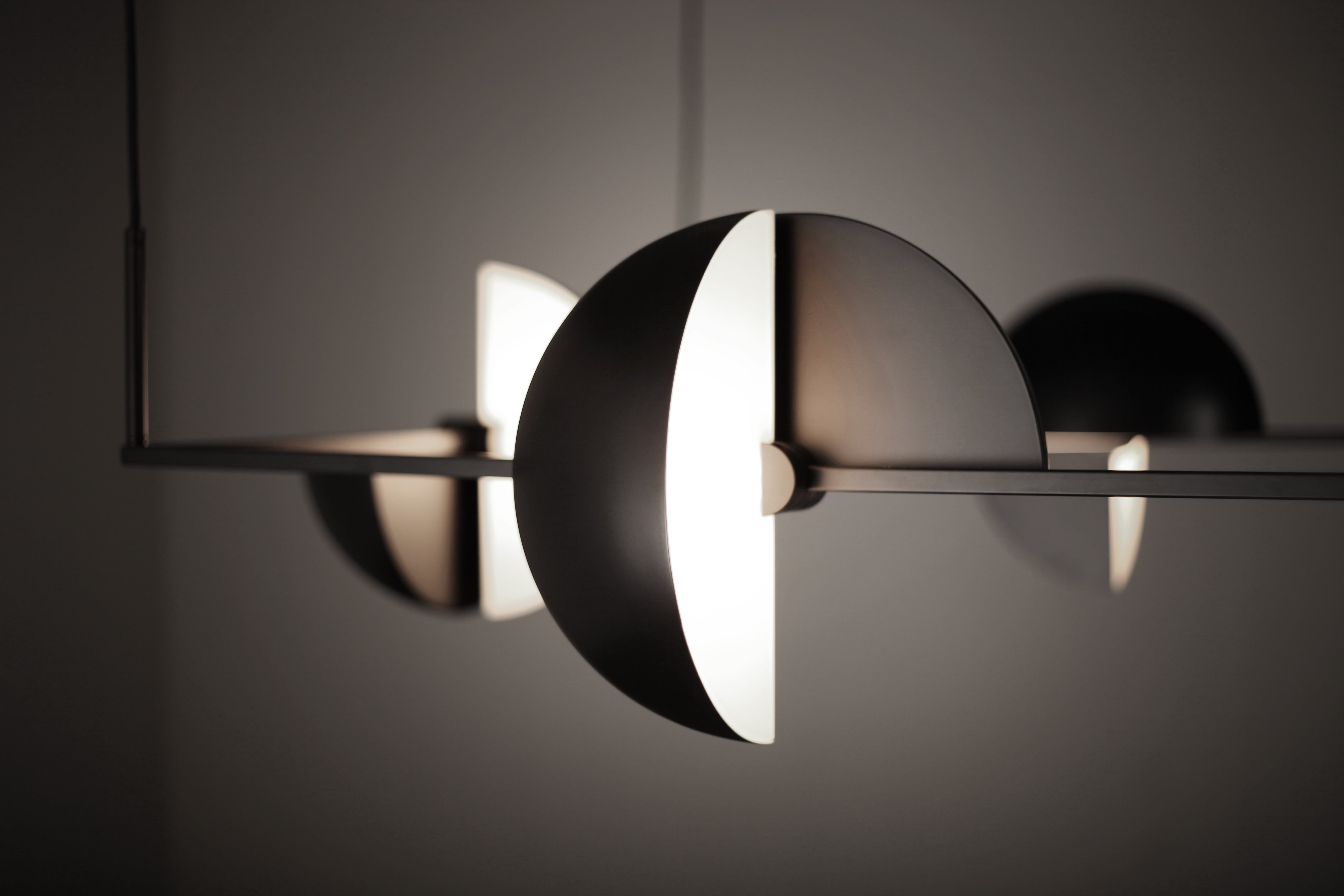 TRAPEZE QUARTETTE black pendant lamp