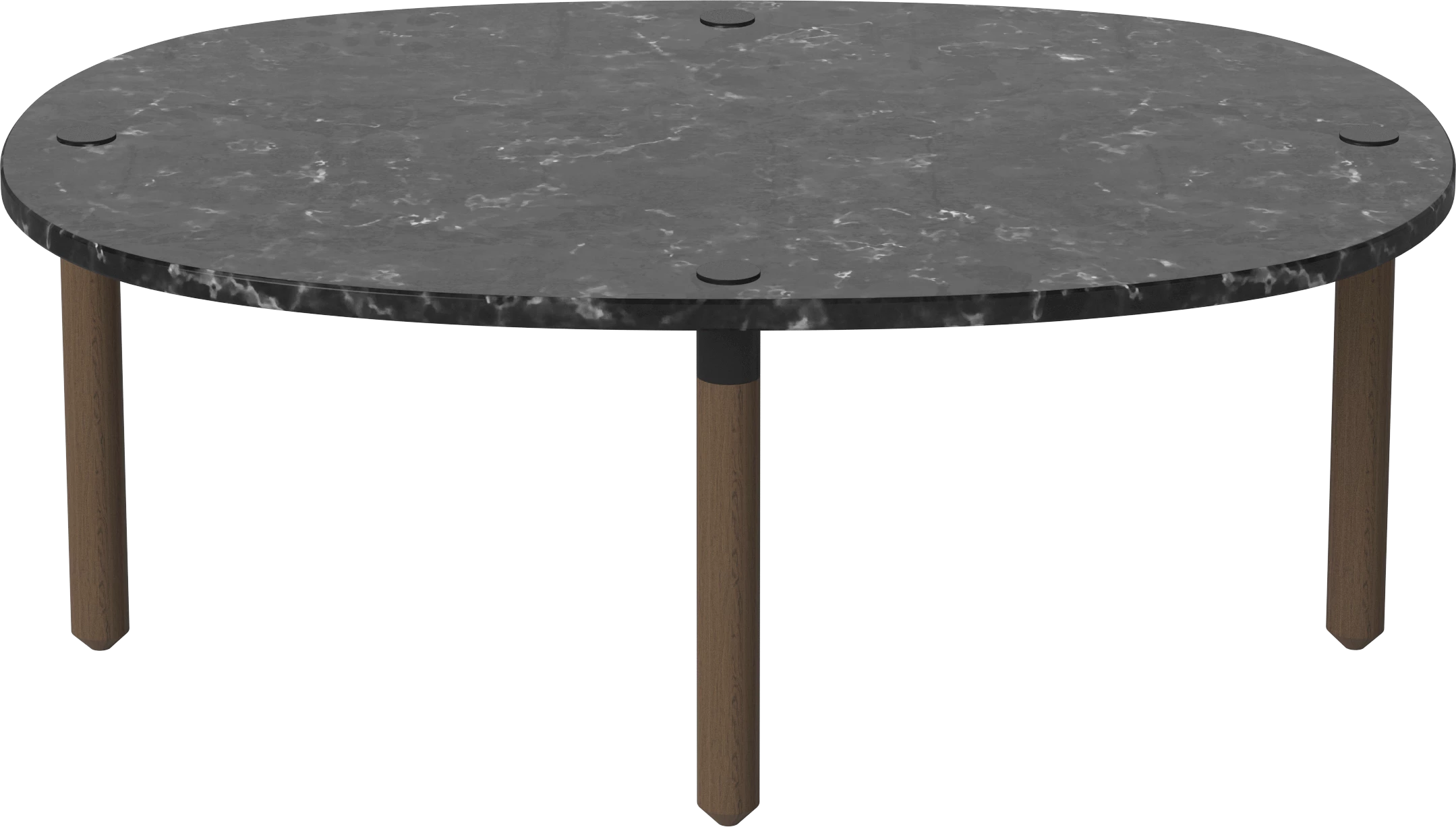 Kávový stolík TUK mramor s tmavým dubovým drevom