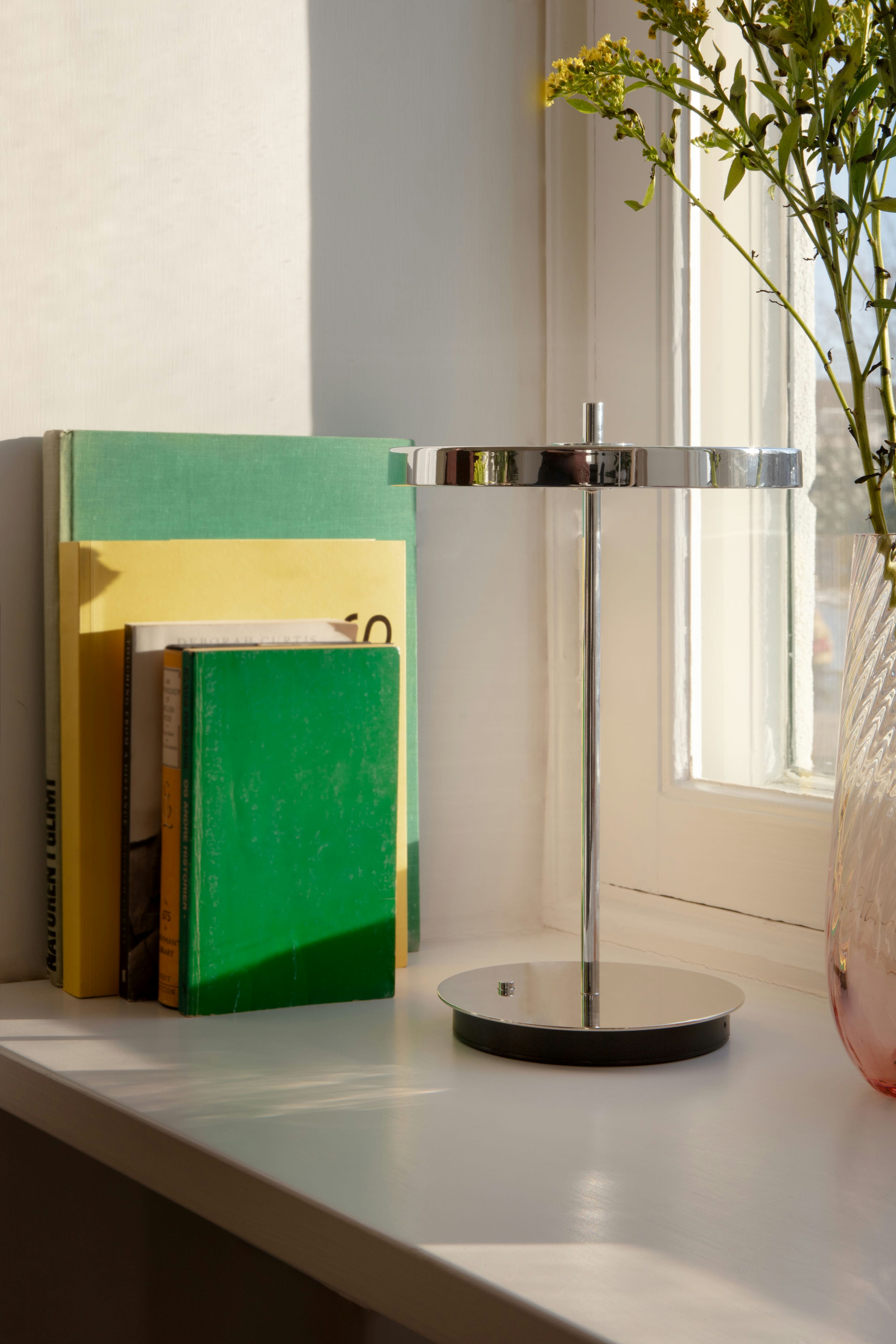 Prenosná lampa ASTERIA MOVE leštená oceľ