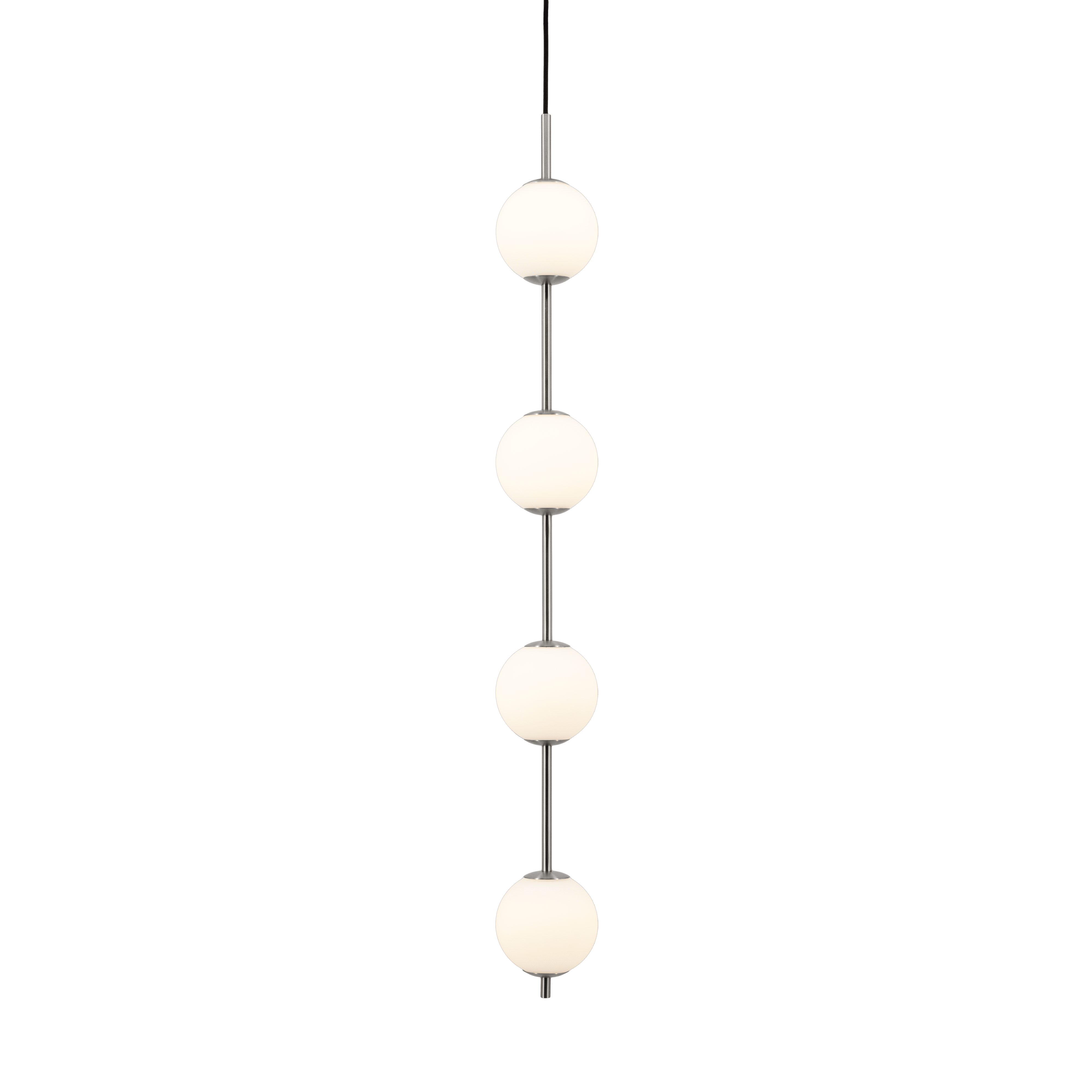 AUDREY white pendant lamp with silver insert