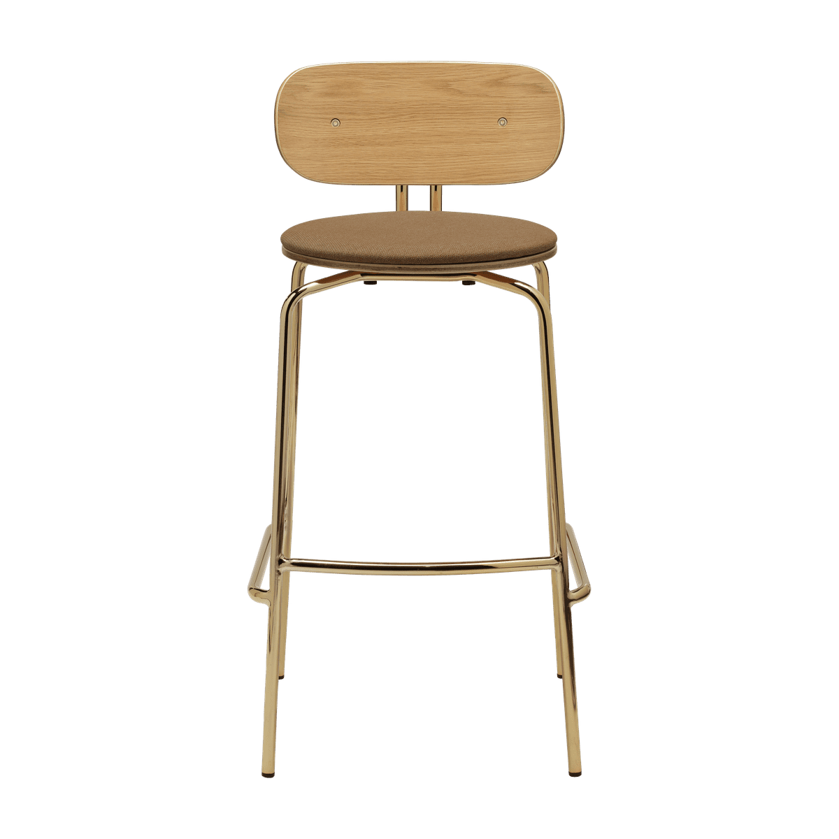 Cinious cinious hocker with a golden base