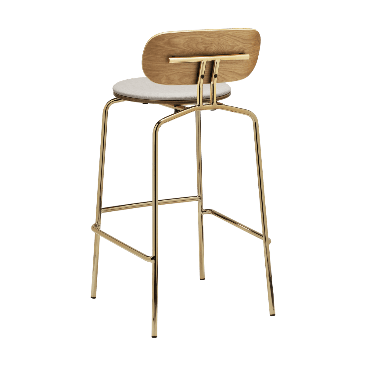 Hocker Curious Baby Blue with a golden base