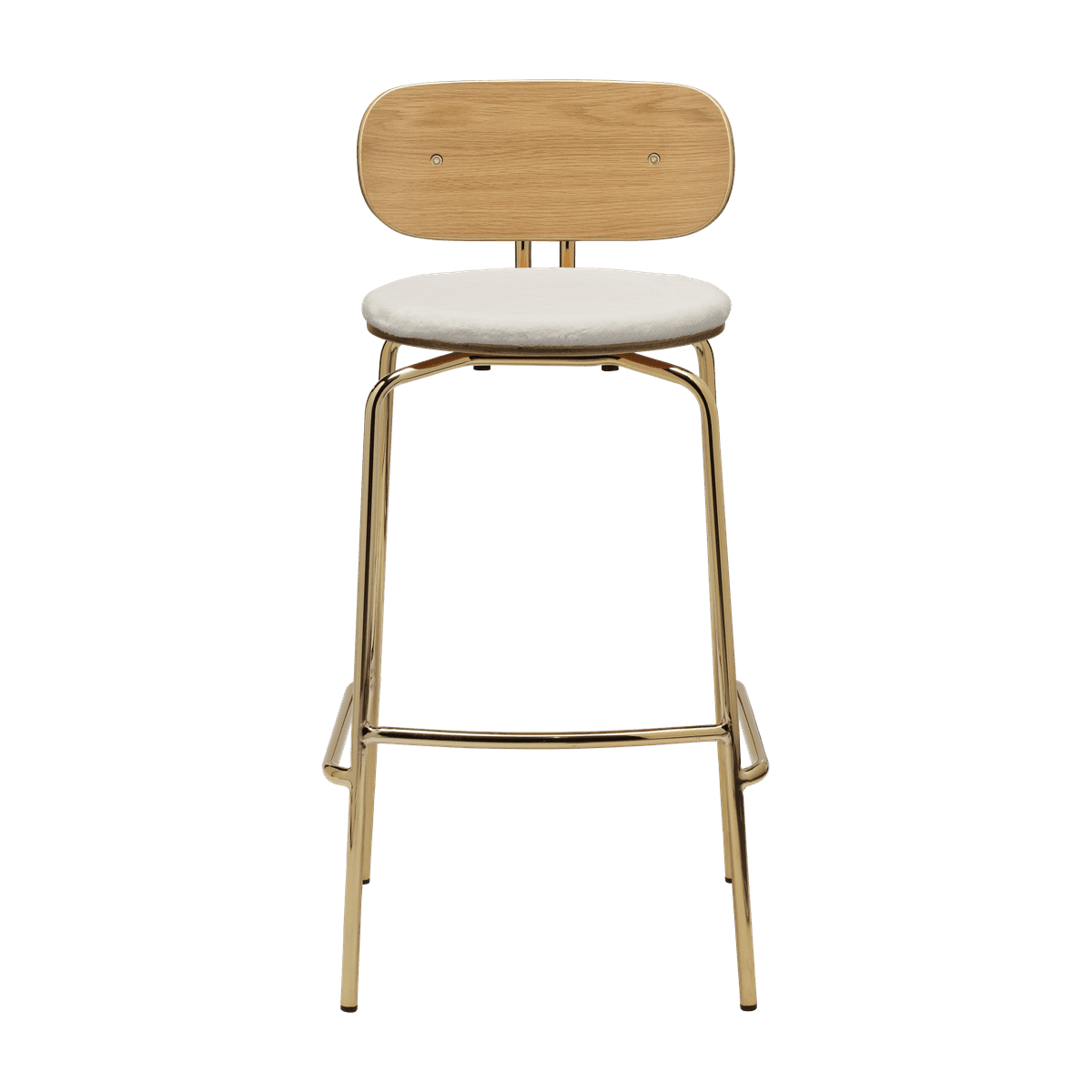 Hoker CURIOUS krémový plyš so zlatým podstavcom