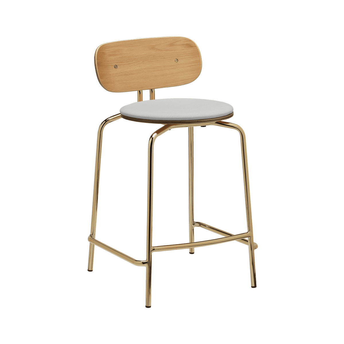 Hoker CURIOUS krémový plyš so zlatým podstavcom