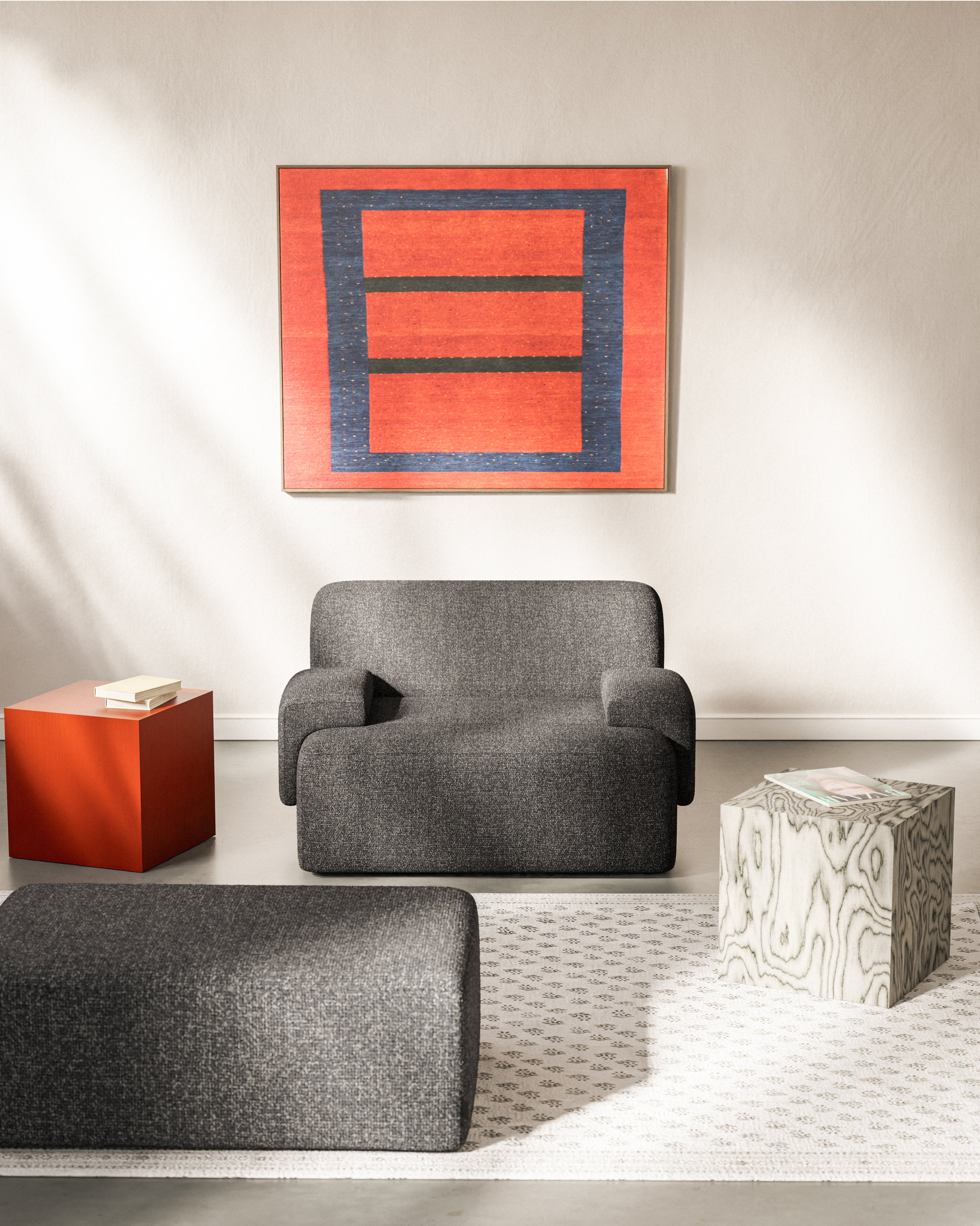 Fotel UMI kamenná čierna