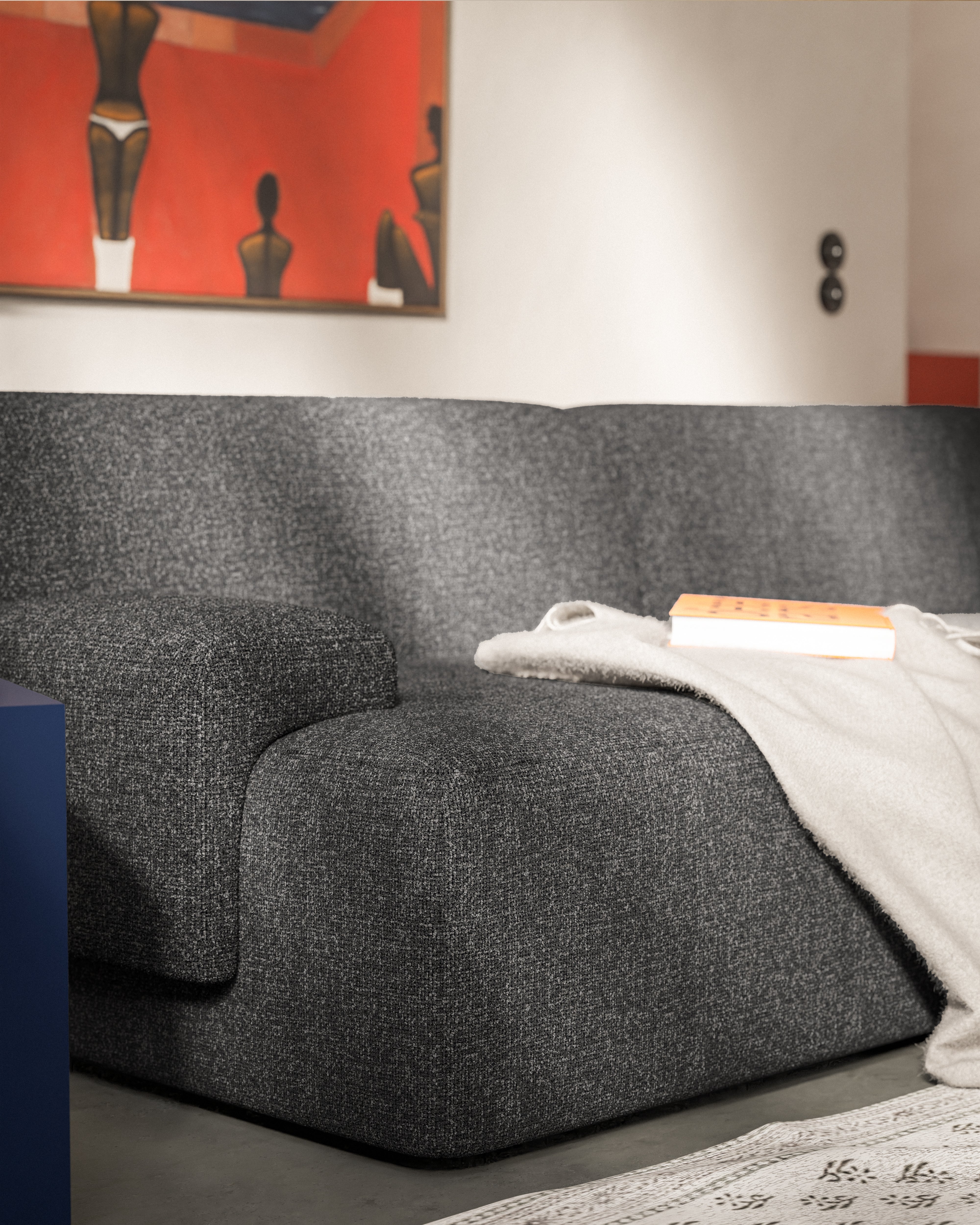 Modular 2-Seater Sofa UMI Stone Black