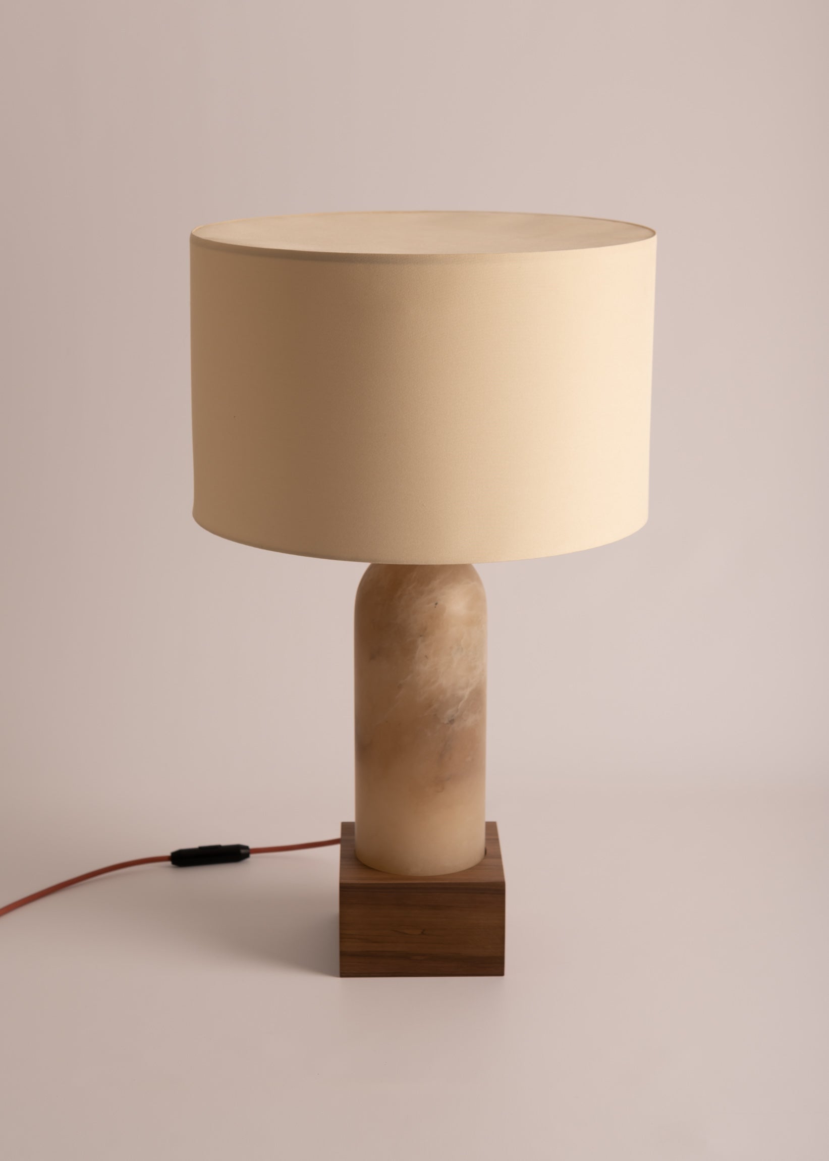 Stolná lampa PURA KELO tmavý béžový alabaster