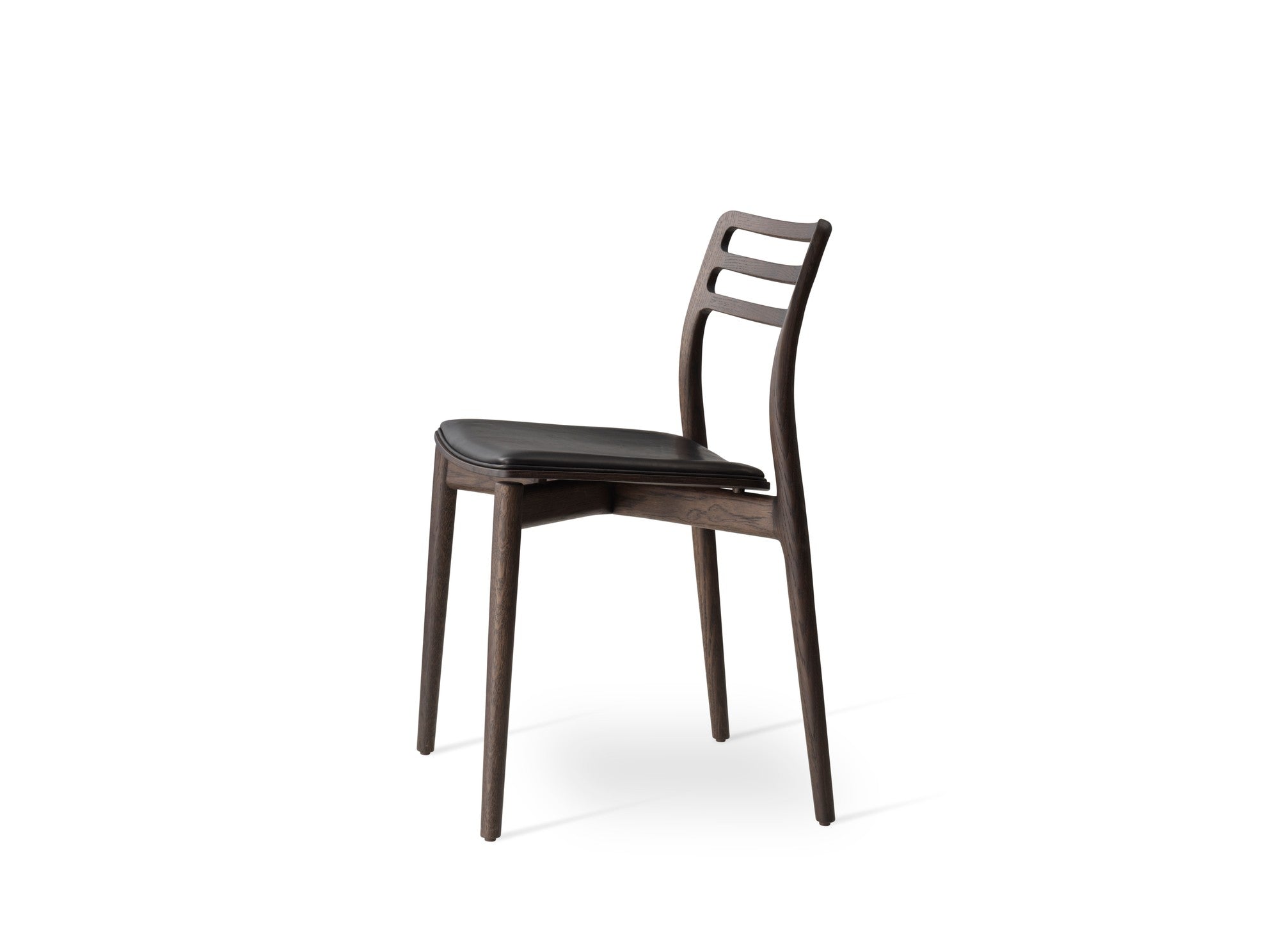 CABIN chair black leather with dark oak base [Antonina] [Amelia spr]