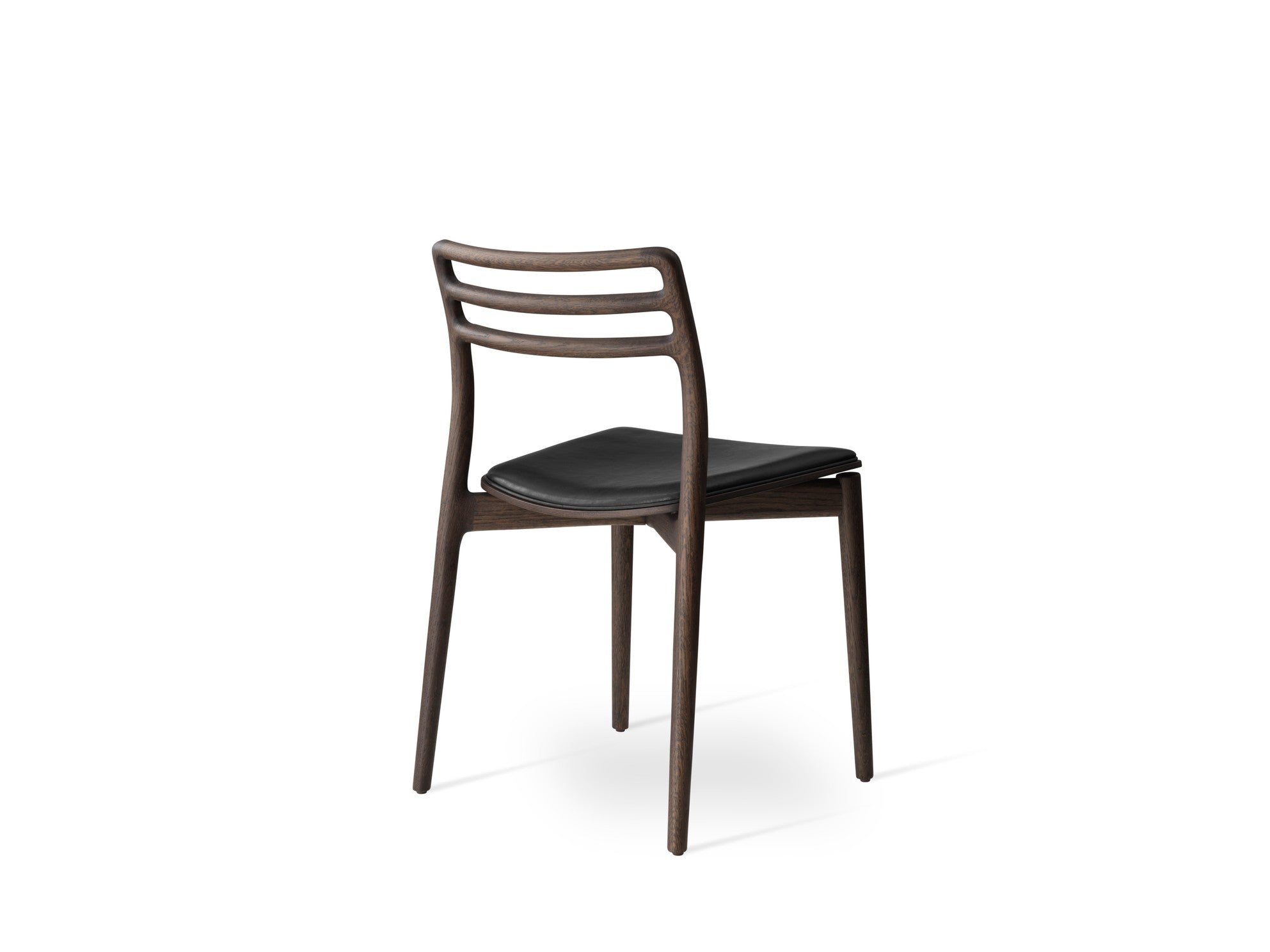 CABIN chair black leather with dark oak base [Antonina] [Amelia spr]