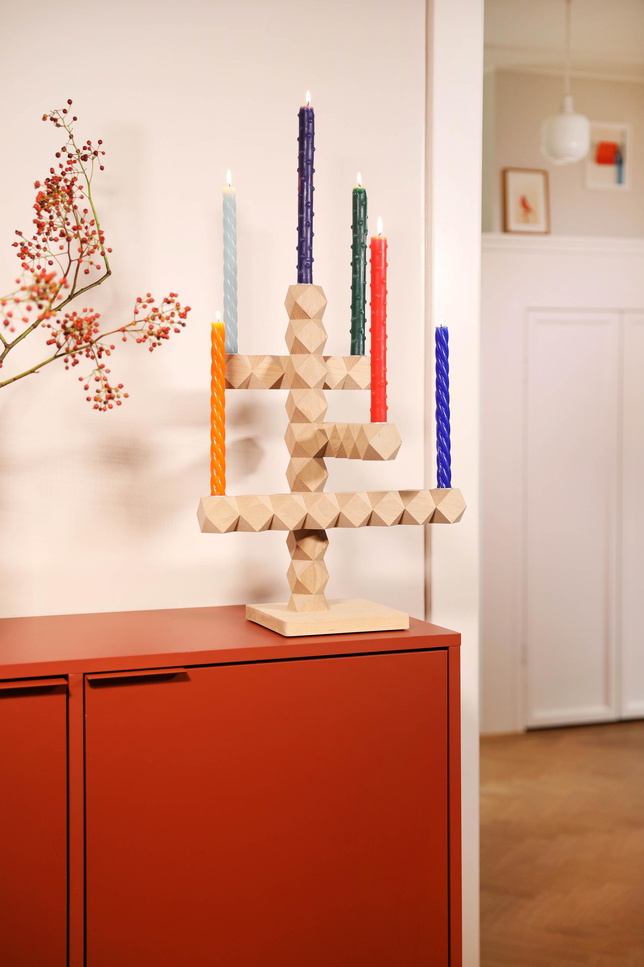 Svietnik CLEAN CUT bukové drevo