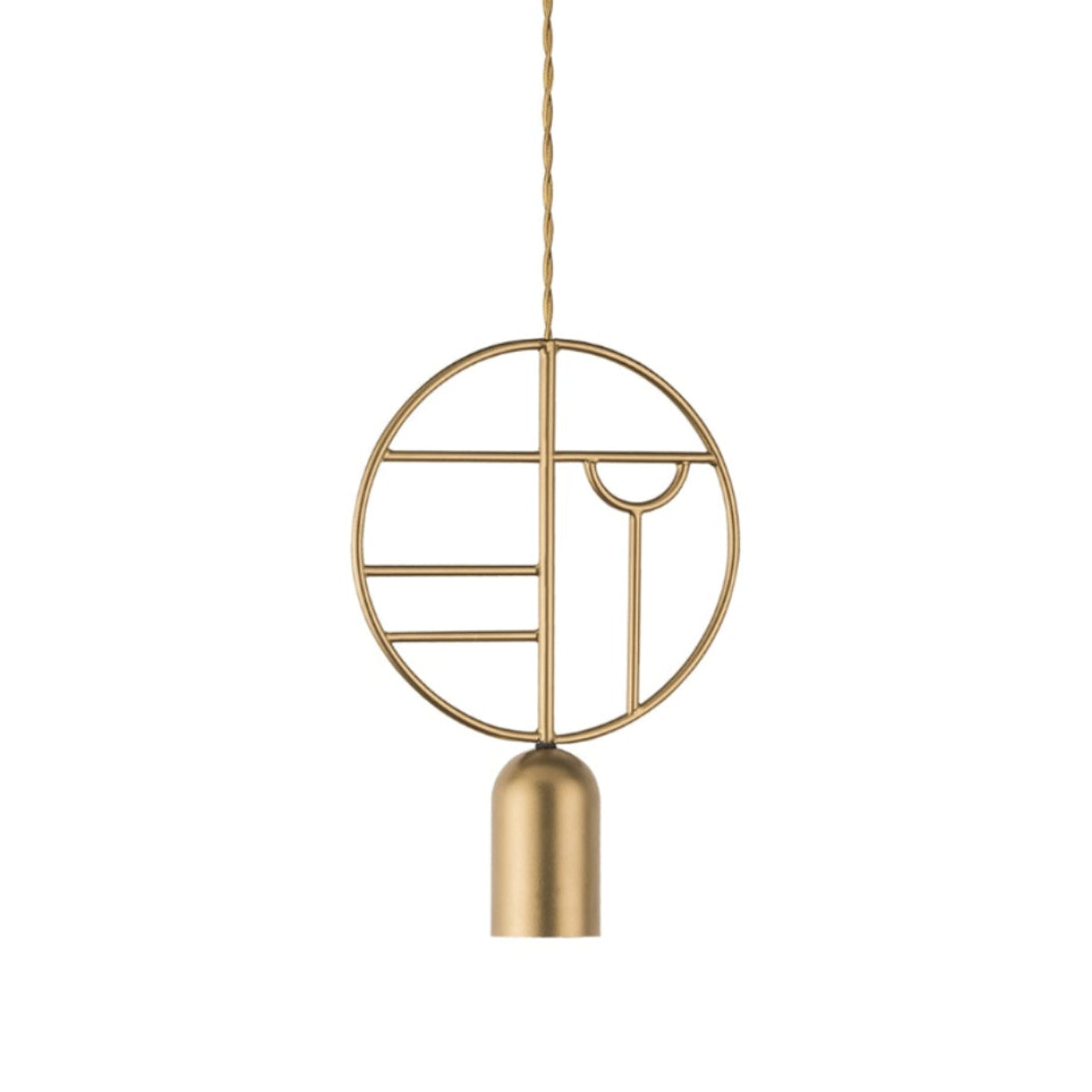 WOODEN DOTS WD01 Pendant Lamp in Brass