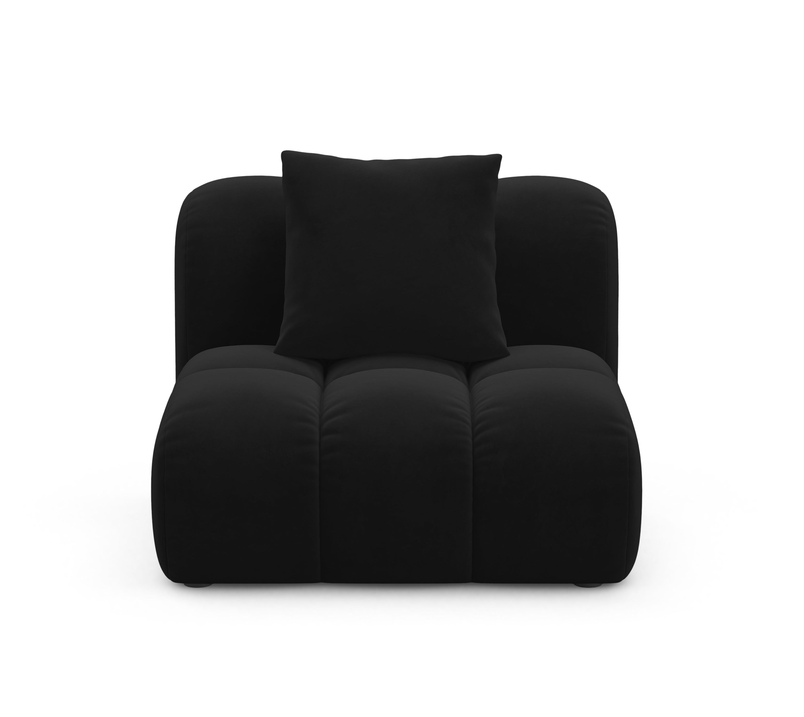 Fotel / moduł aksamitny ASTRO czarny