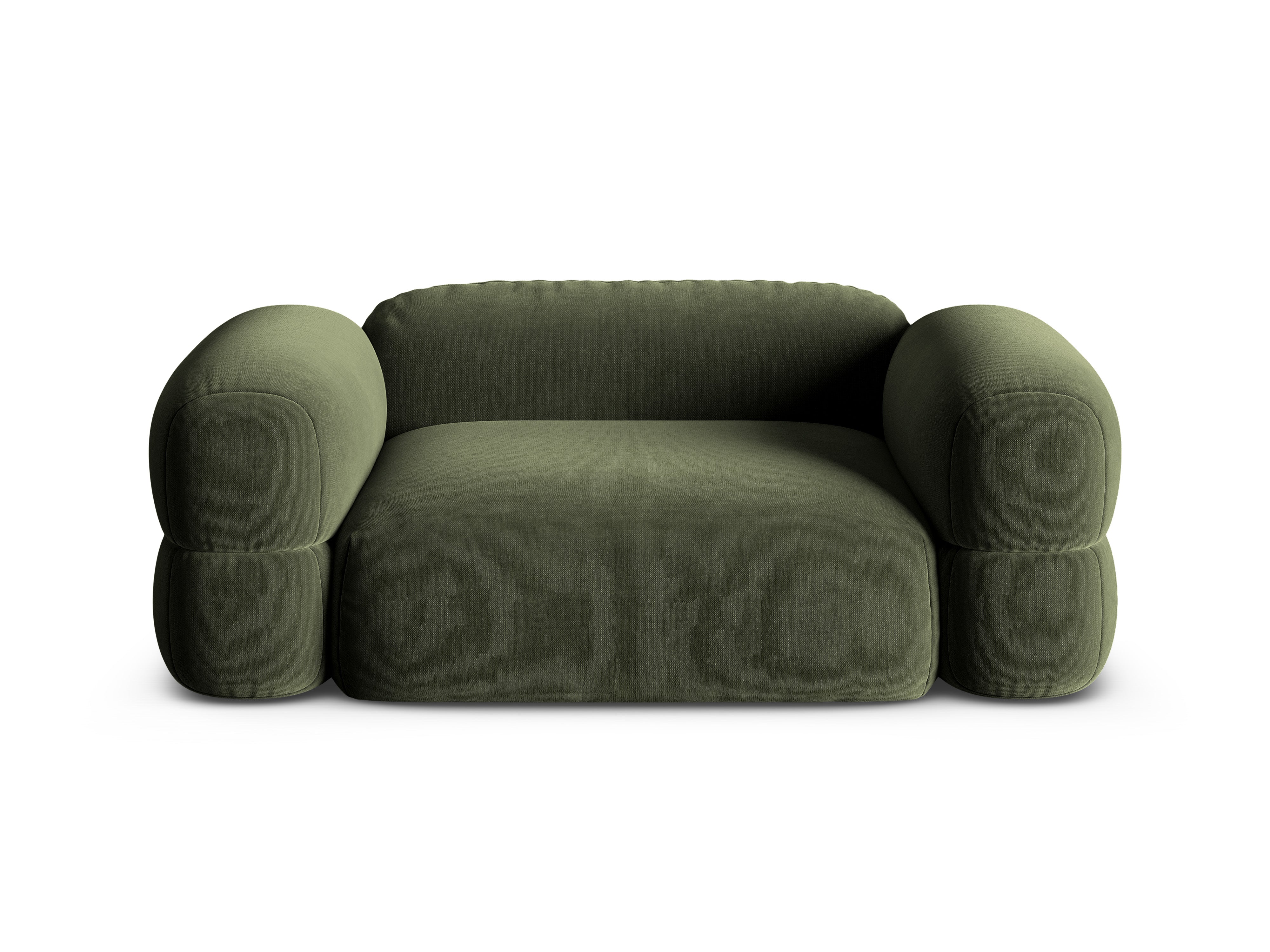 Velvet 2-Seater Sofa ROGER Olive