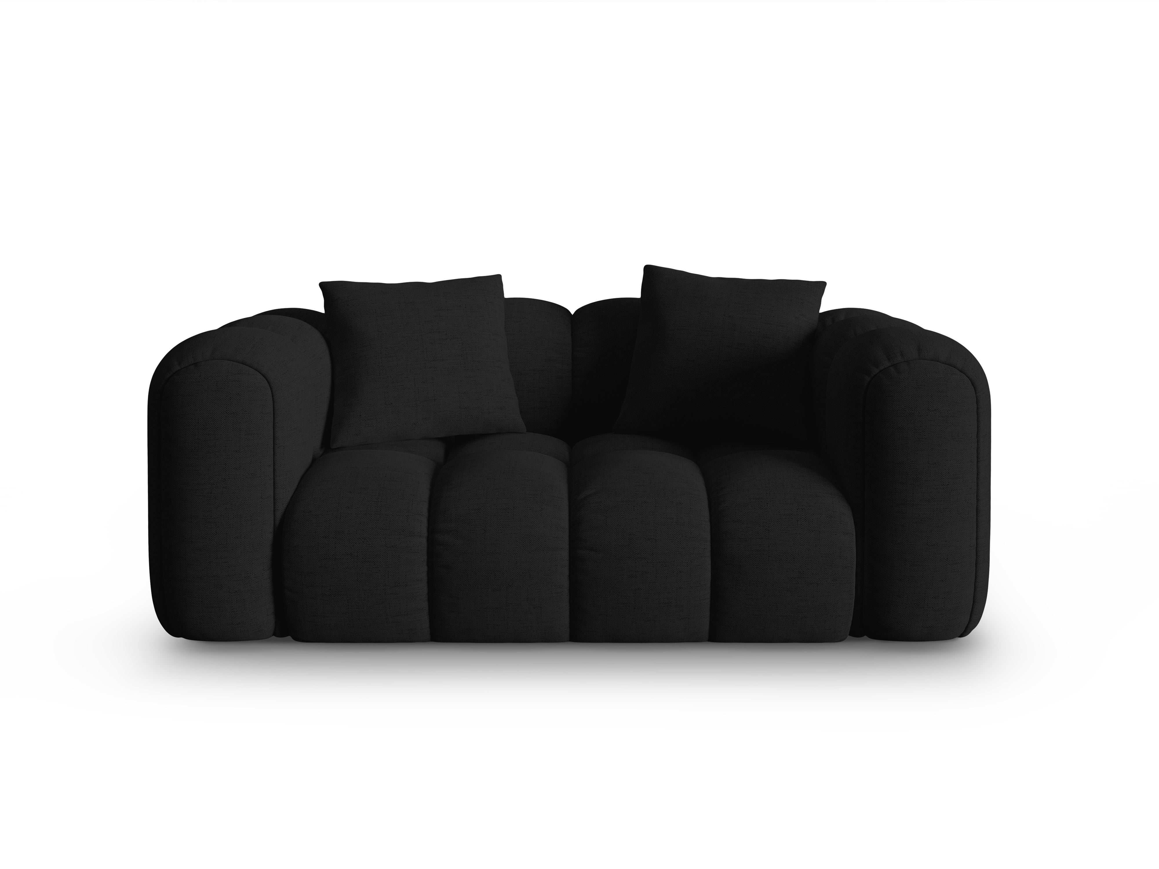 2-seater Sofa ASTRO black chenille