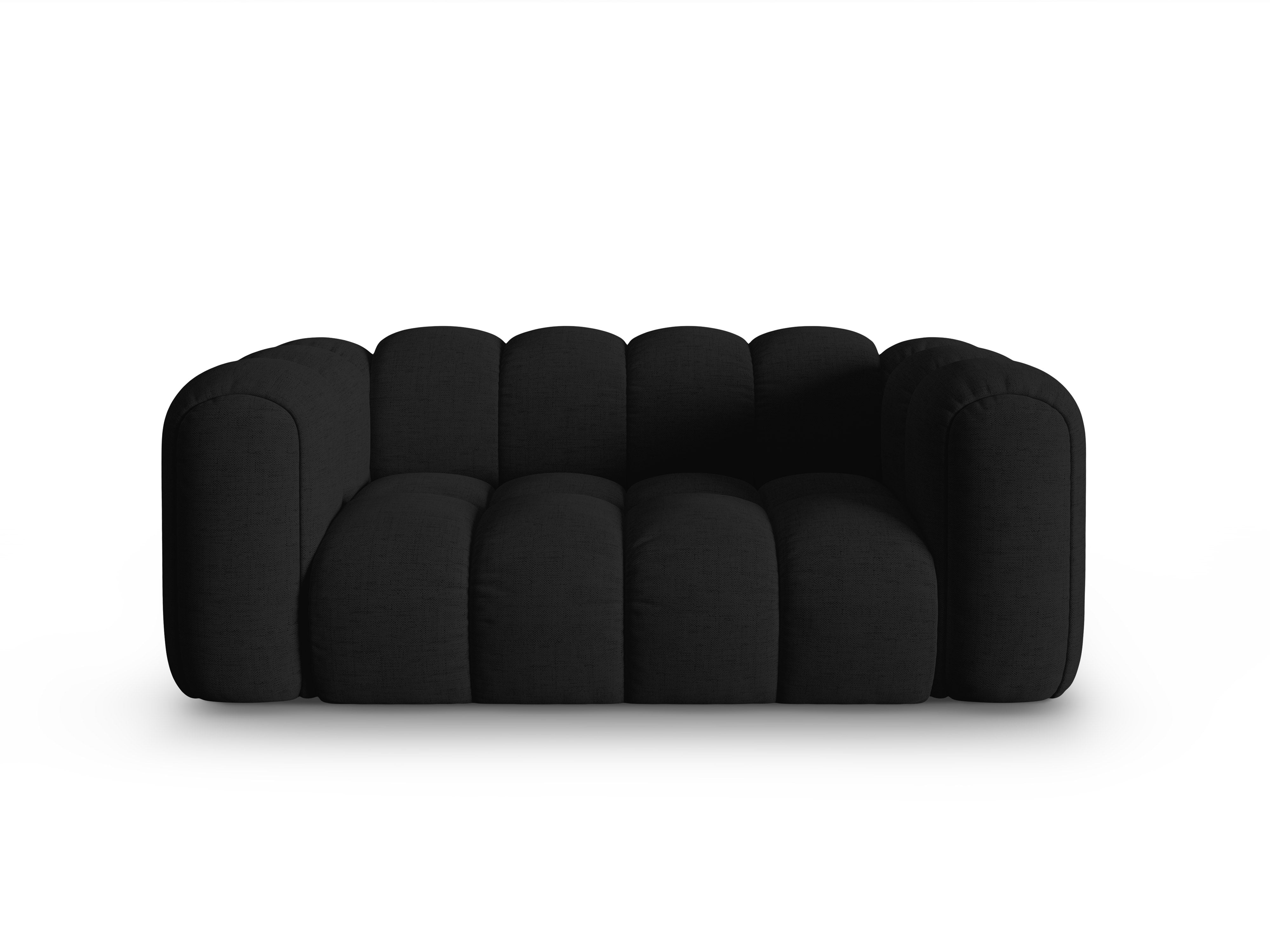 2-seater Sofa ASTRO black chenille