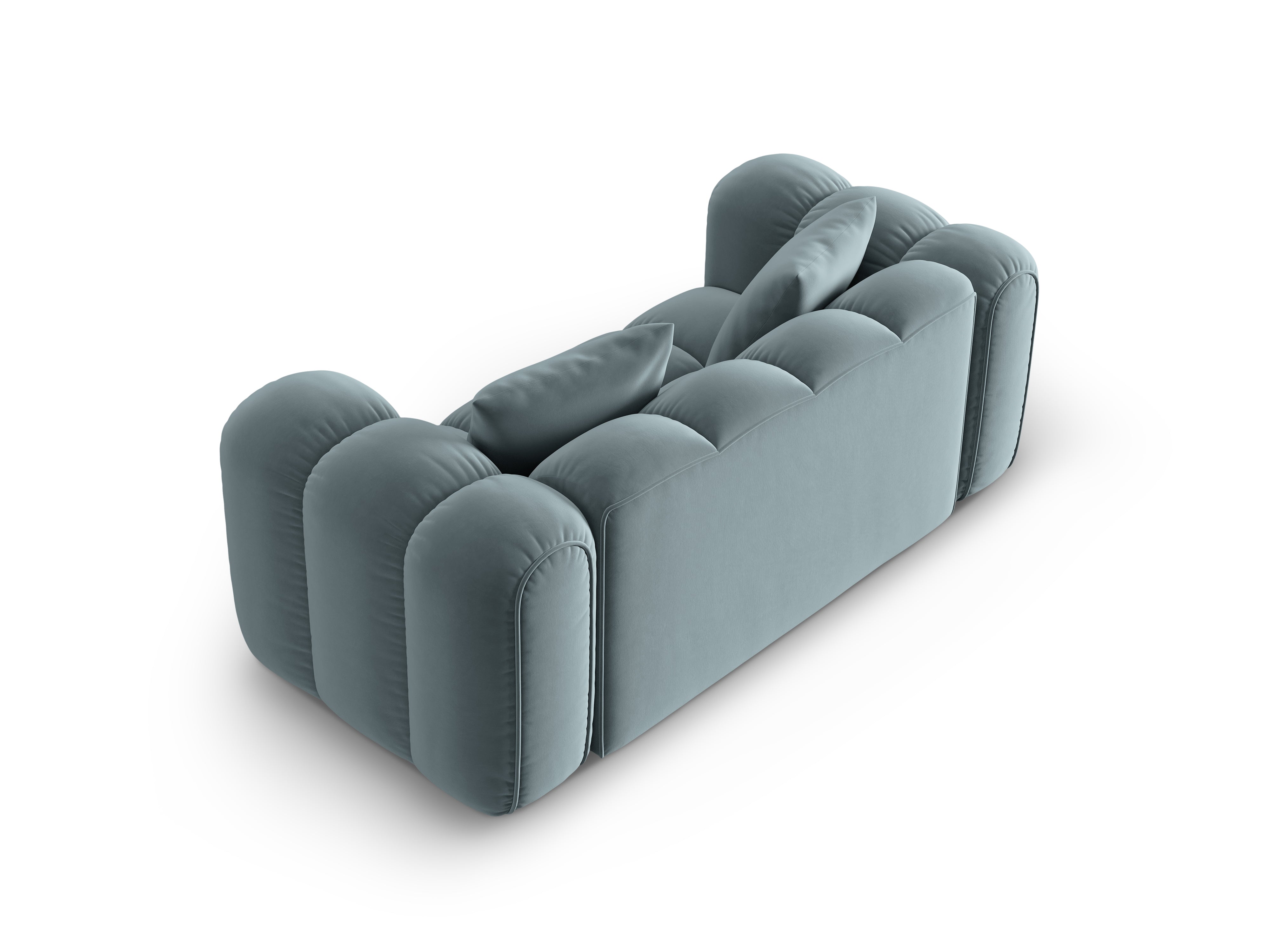 Velvet 2-Seater Sofa ASTRO Light Blue